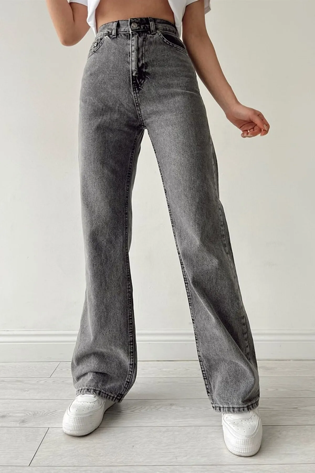 Trn JNS  Jeans - Grau - Wide Leg