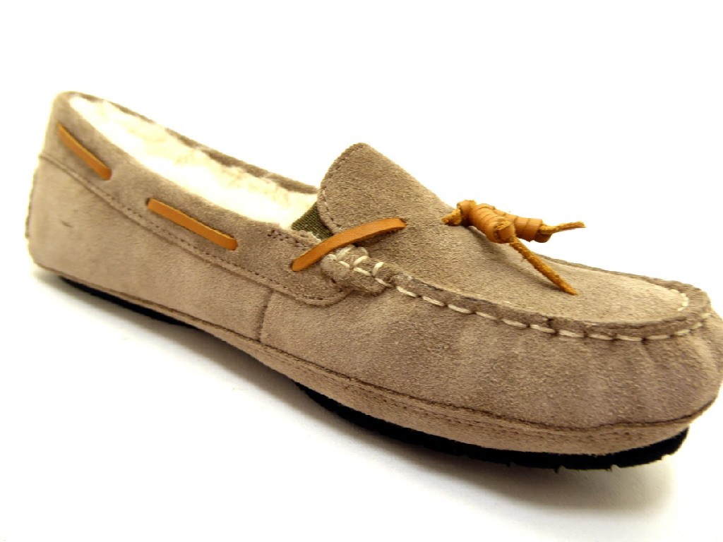 SIOUX Sportliche Slipper beige