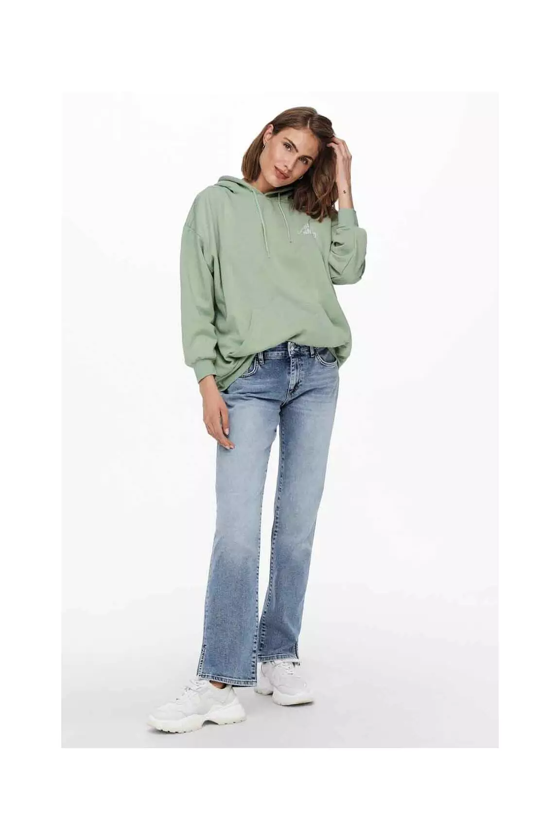 Only Sweat Capuche Femme couleur vert