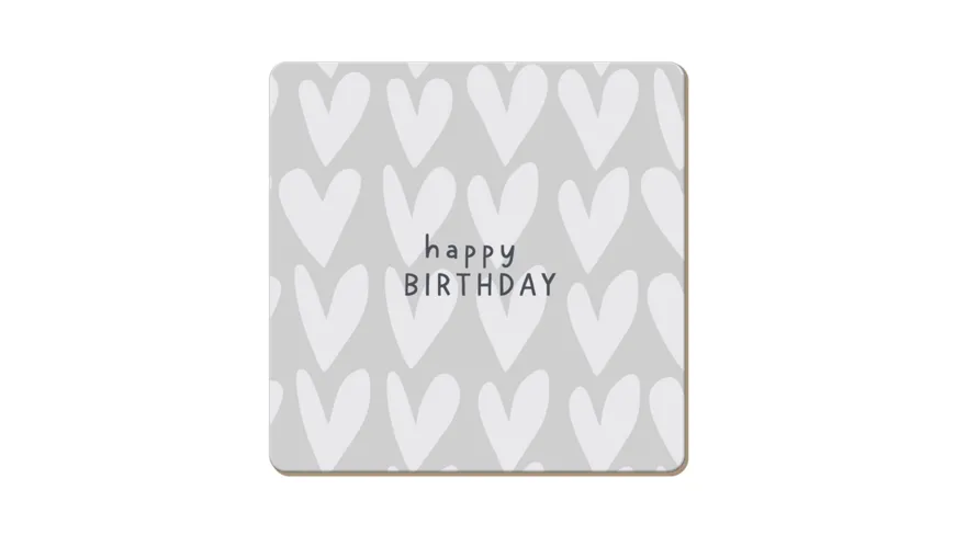 GRAFIK WERKSTATT KORKUNTERSETZER HAPPY BIRTHDAY