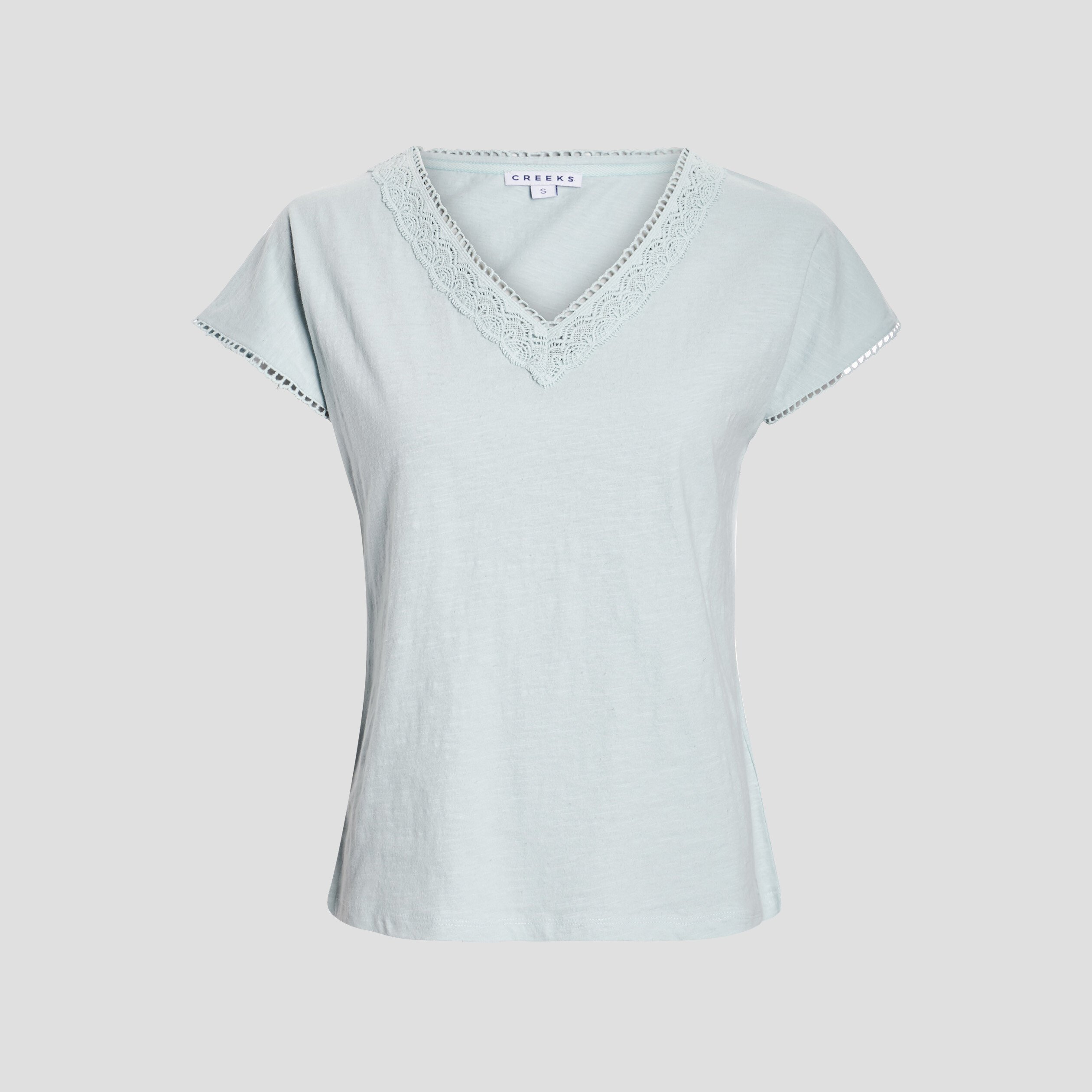 T-shirt manches courtes bleu turquoise femme | La Halle
