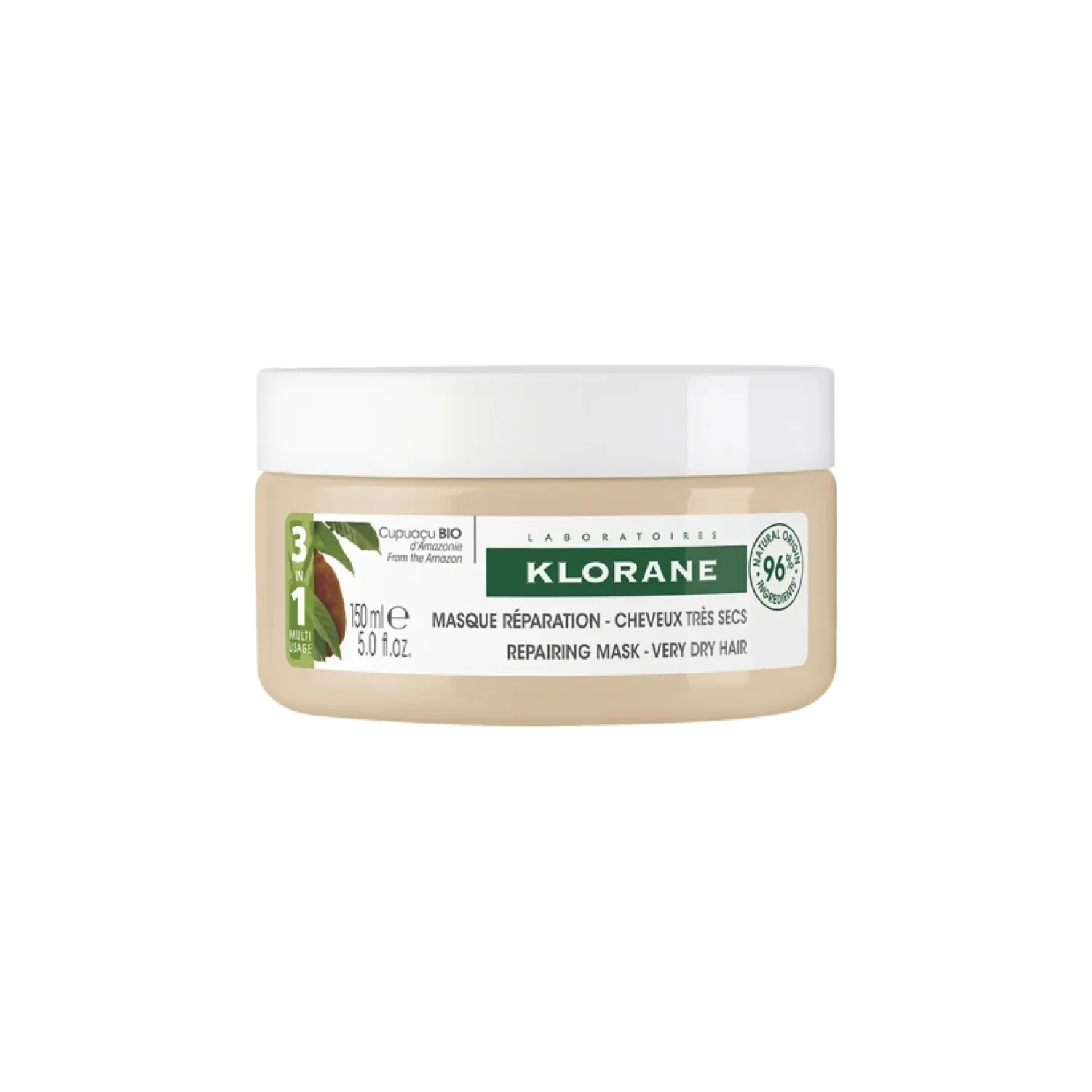 Mascarilla 3 en 1 con manteca de cupuaçu y cupuaçu orgánico - Mascarilla reparadora para el cabello