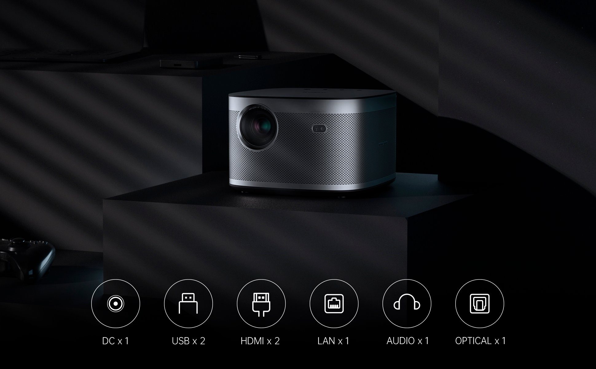 XGIMI HORIZON Beamer (2200 lm, 10000:1, 1920 x 1080 px, Smart Beamer, FullHD, 2200 ANSI-Lumen, auto. Keystone)