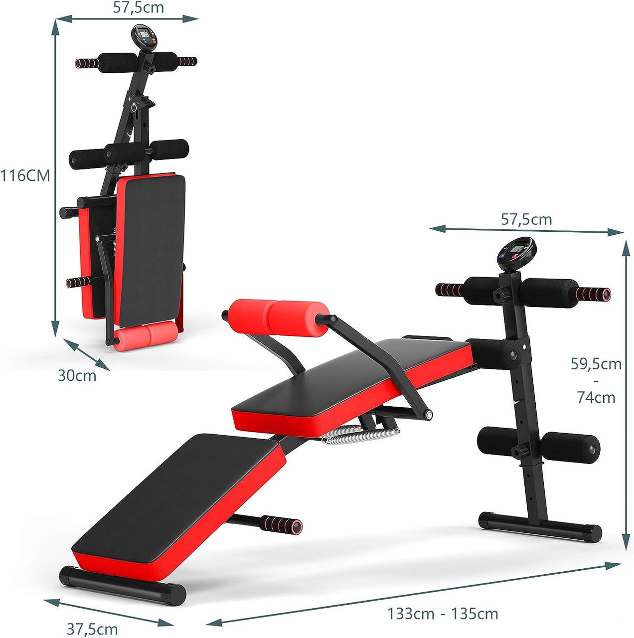 Costway Sit Up Bank klappbar, Ab Bauchtrainer Bench