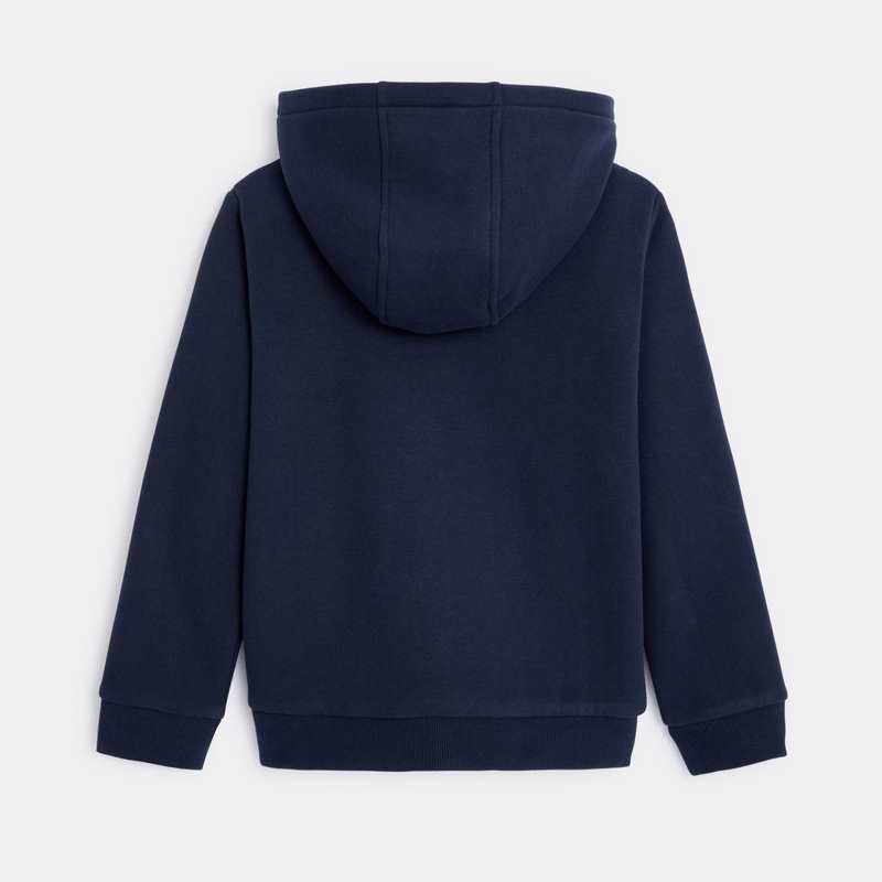 Sweat-shirt doublé en polaire sherpa bleu garçon
