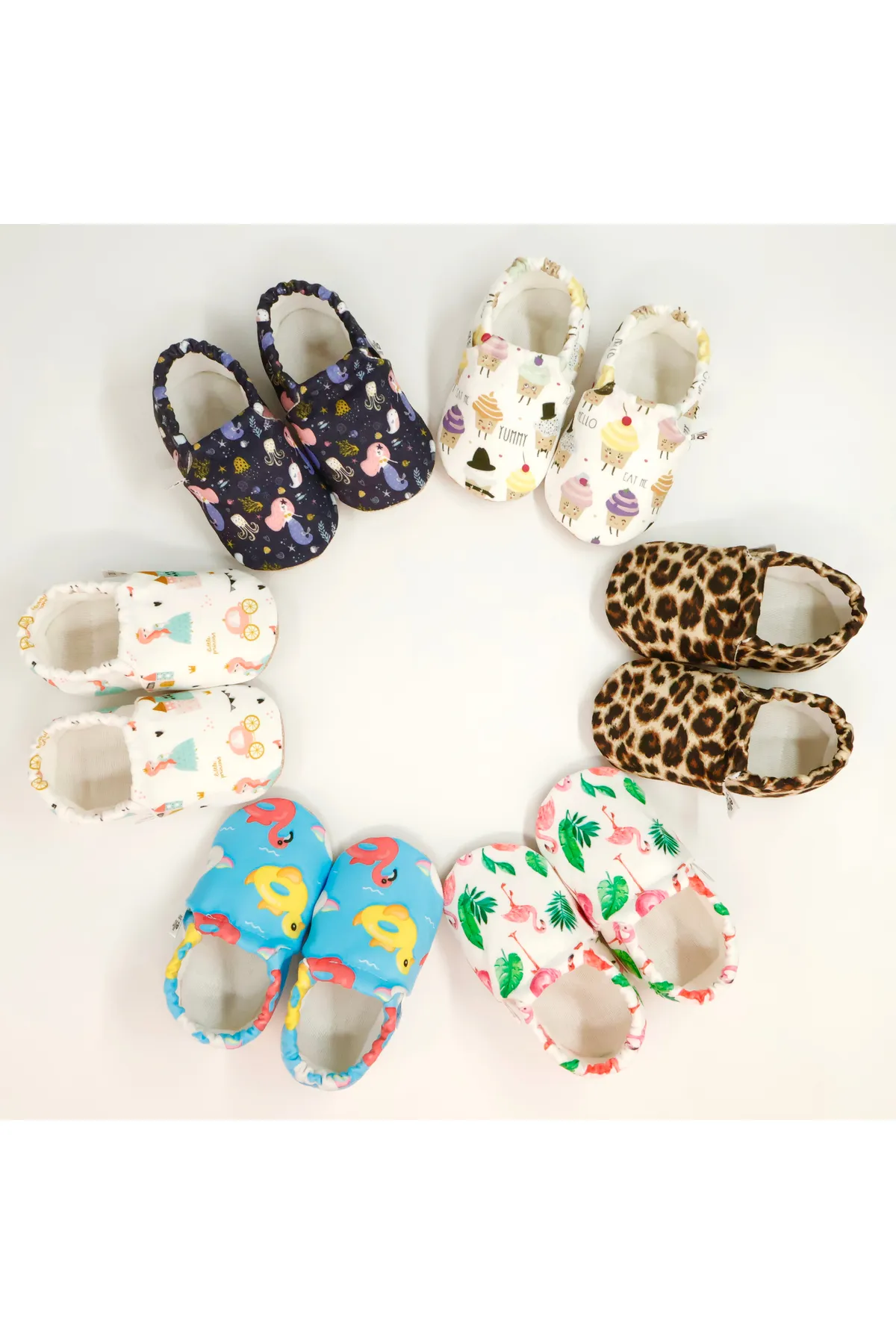 Ella Bonna  Rutschfeste Sohle, Meerestiere, Babyschuhe, Heimstiefel, Hausschuhe, Kinderzimmerschuhe, Hausschuhe