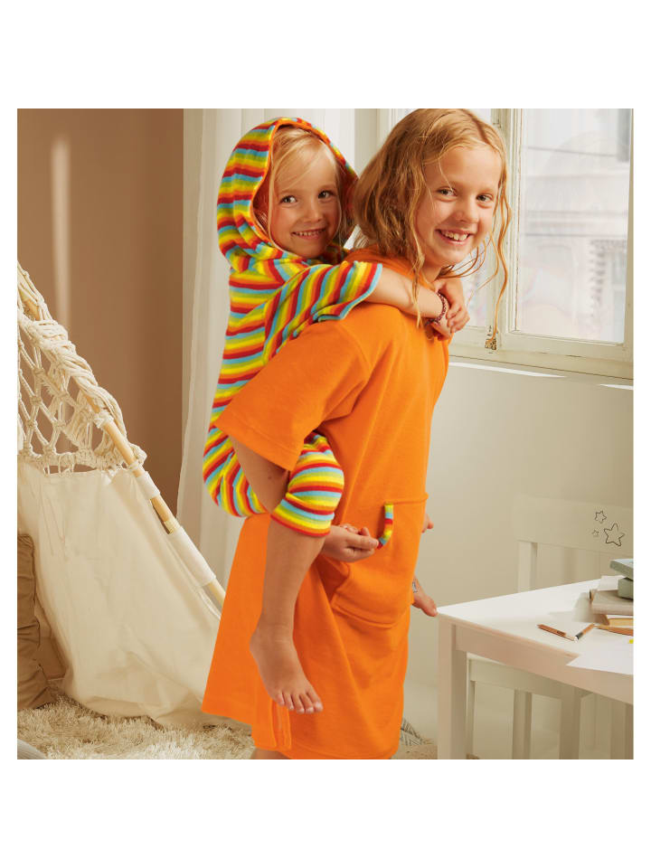 Erwin Müller Frottier Kinder-Poncho Uni in orange günstig kaufen