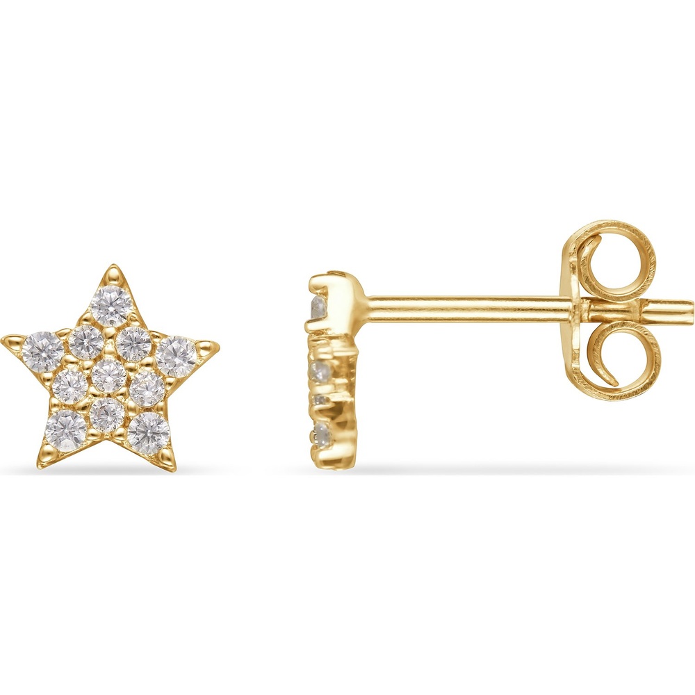 FAVS Boucles d'oreilles à fermoir à poussette 375 Or jaune Boucles d'oreilles