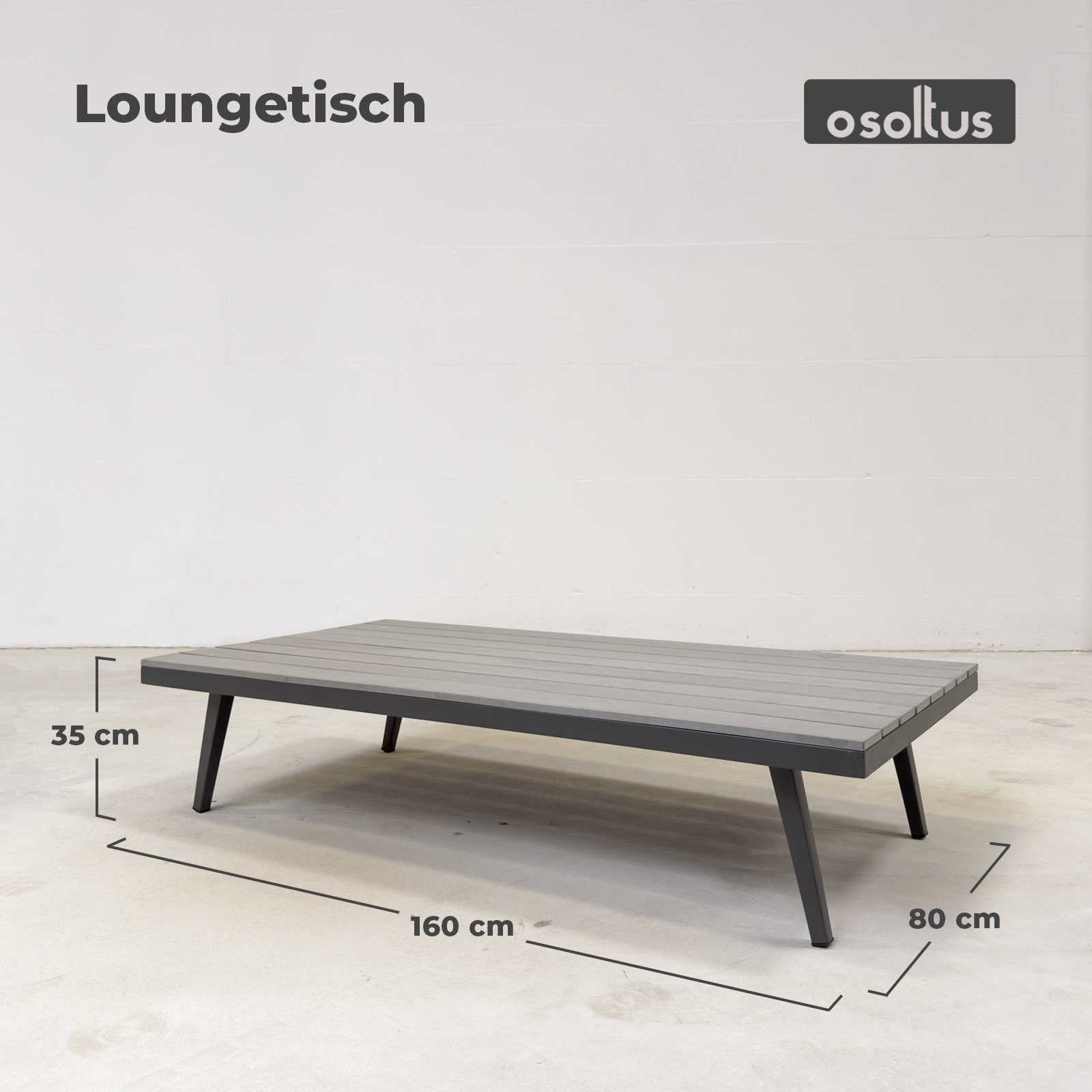 osoltus Gartenlounge-Set osoltus Rope Gartenmöbel Eckgruppe 4 tlg anthrazit