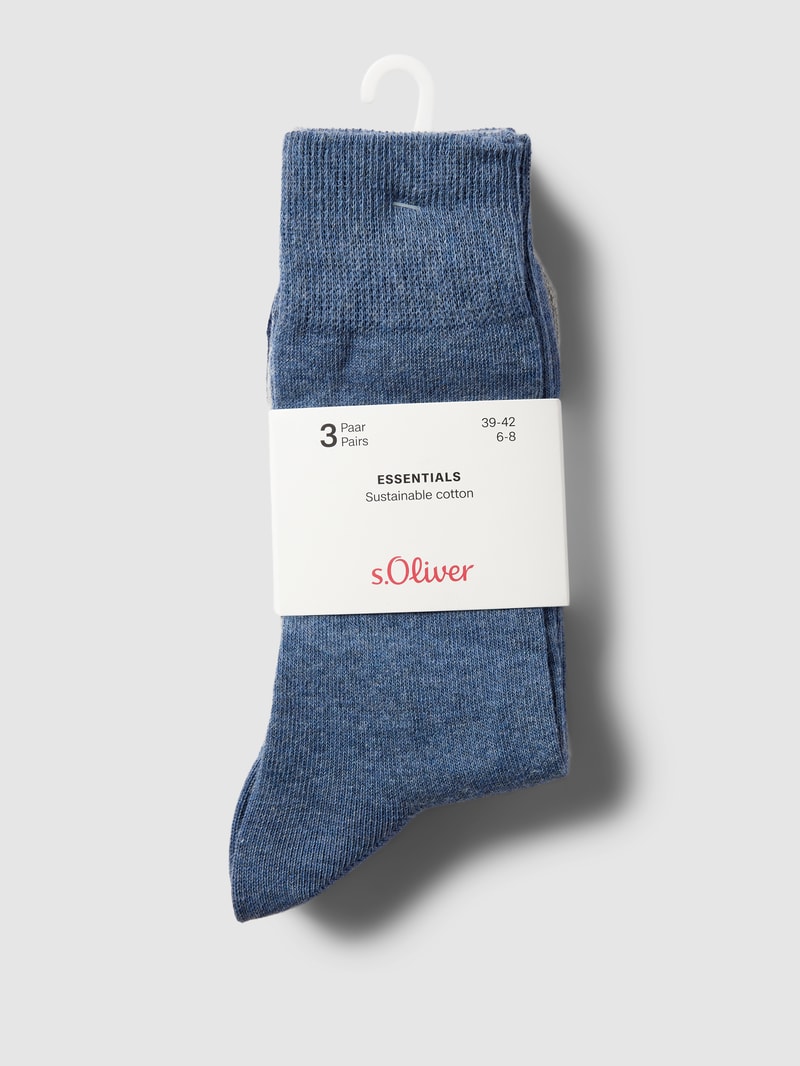 Socken mit Label-Detail im 3er-Pack in blau