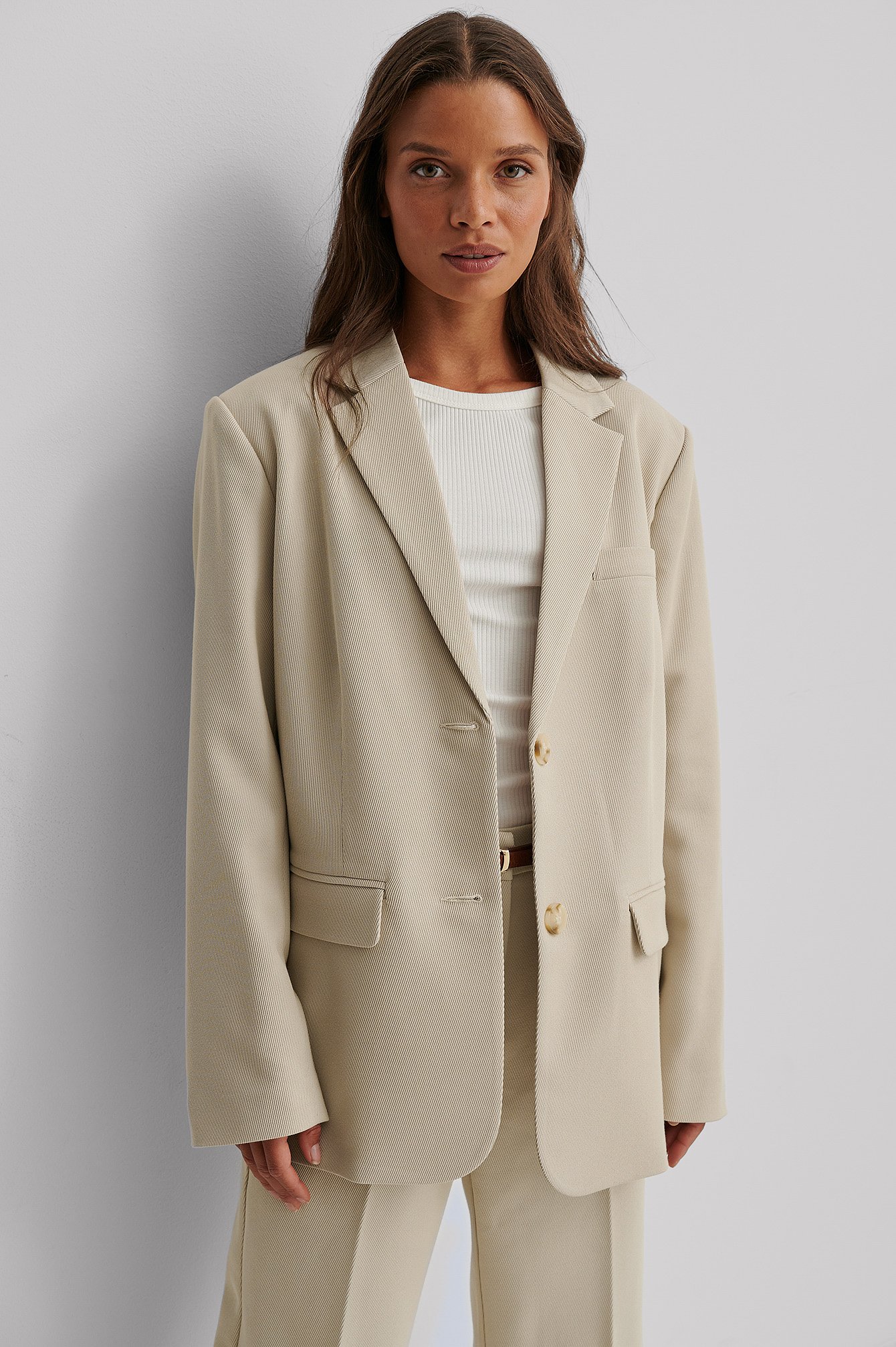 Oversiize-Blazer aus Twill