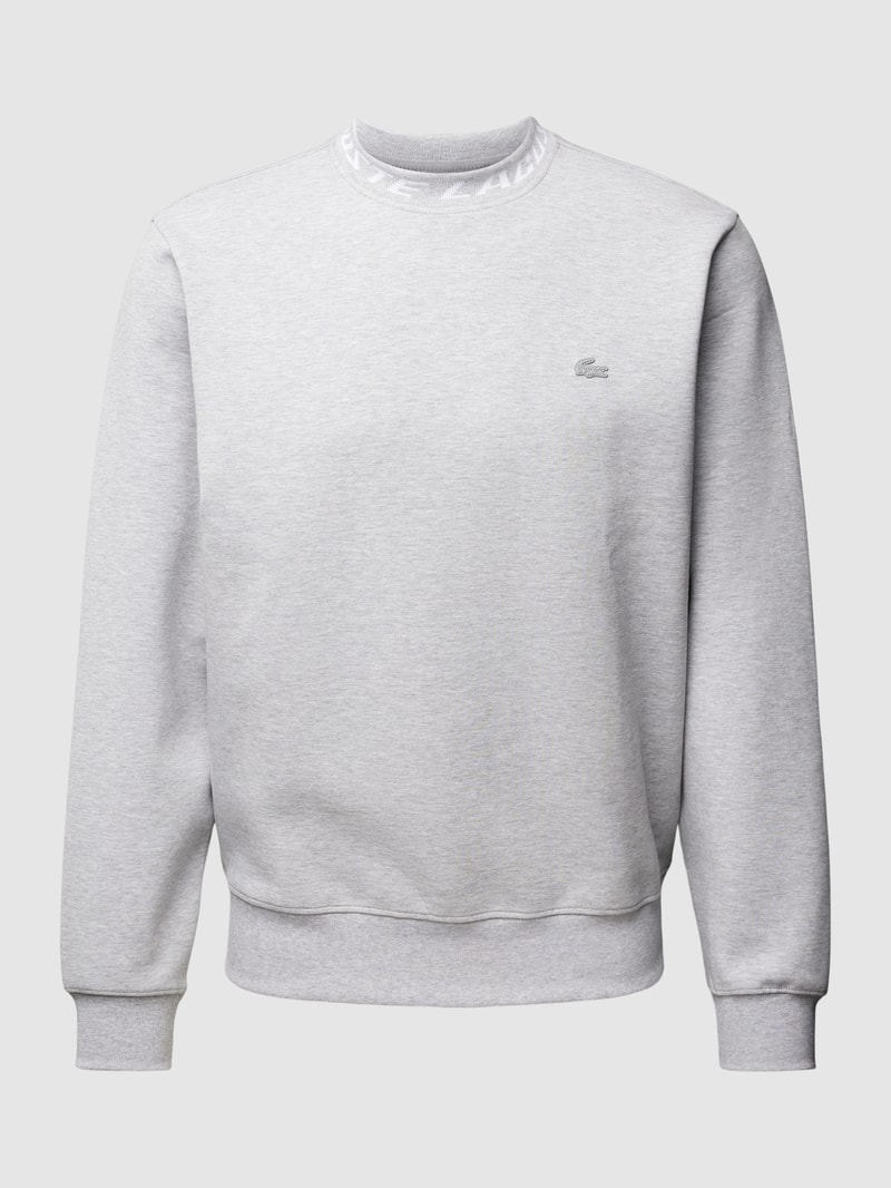 Sweatshirt mit Label-Detail in hellgrau