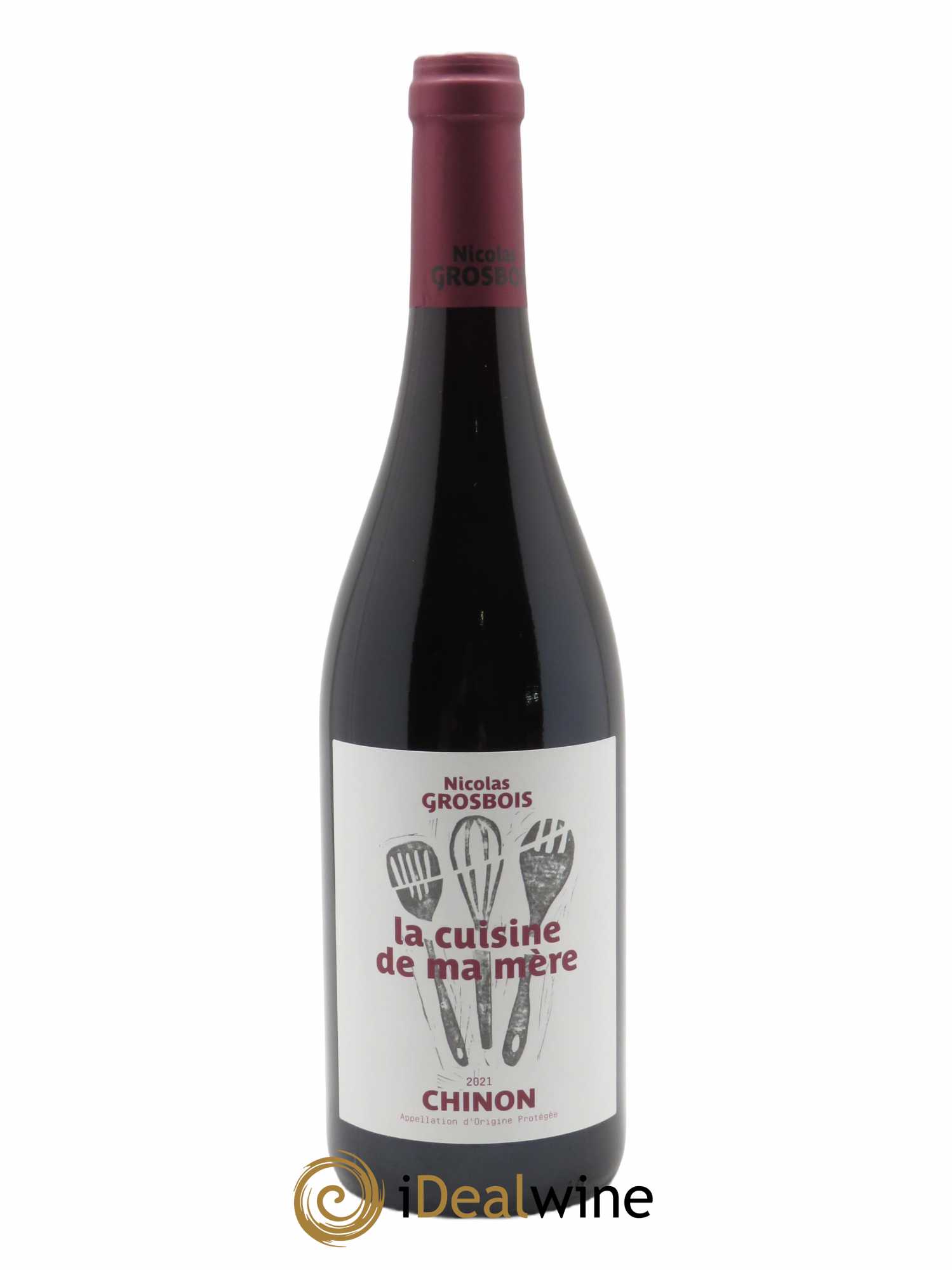 Chinon Cuisine de ma Mère Domaine Grosbois  2021 - Lot de 1 Bouteille