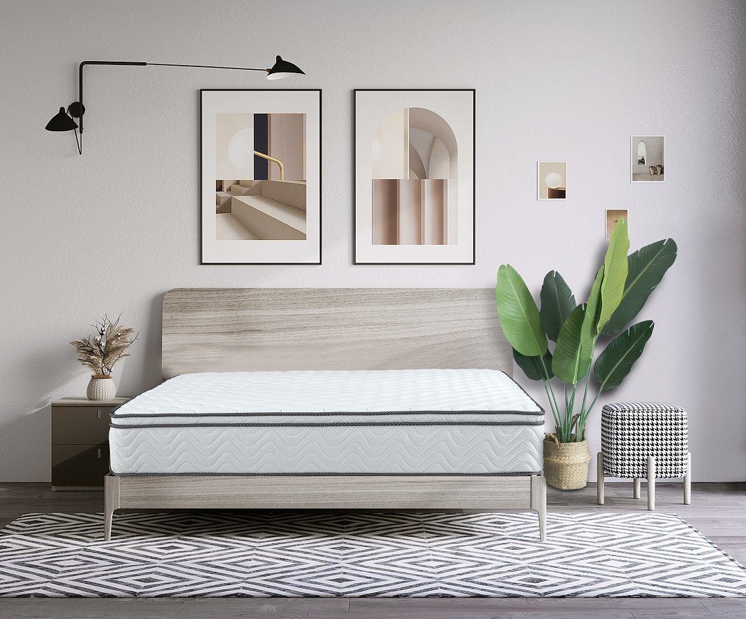Taschenfederkernmatratze Arensberger Taschen Federkernmatratze mit integriertem Topper VIKTORIA, Arensberger, 25 cm hoch, (90 x 200cm), Höhe 25cm, Taschenfederkernmatratze mit Kaltschaum