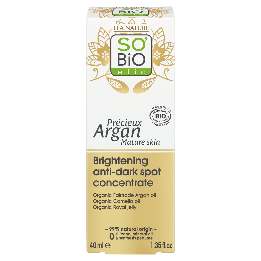 LÉA NATURE SO BiO étic Concentré éclat anti-taches, Précieux Argan Peaux Matures Concentré éclat