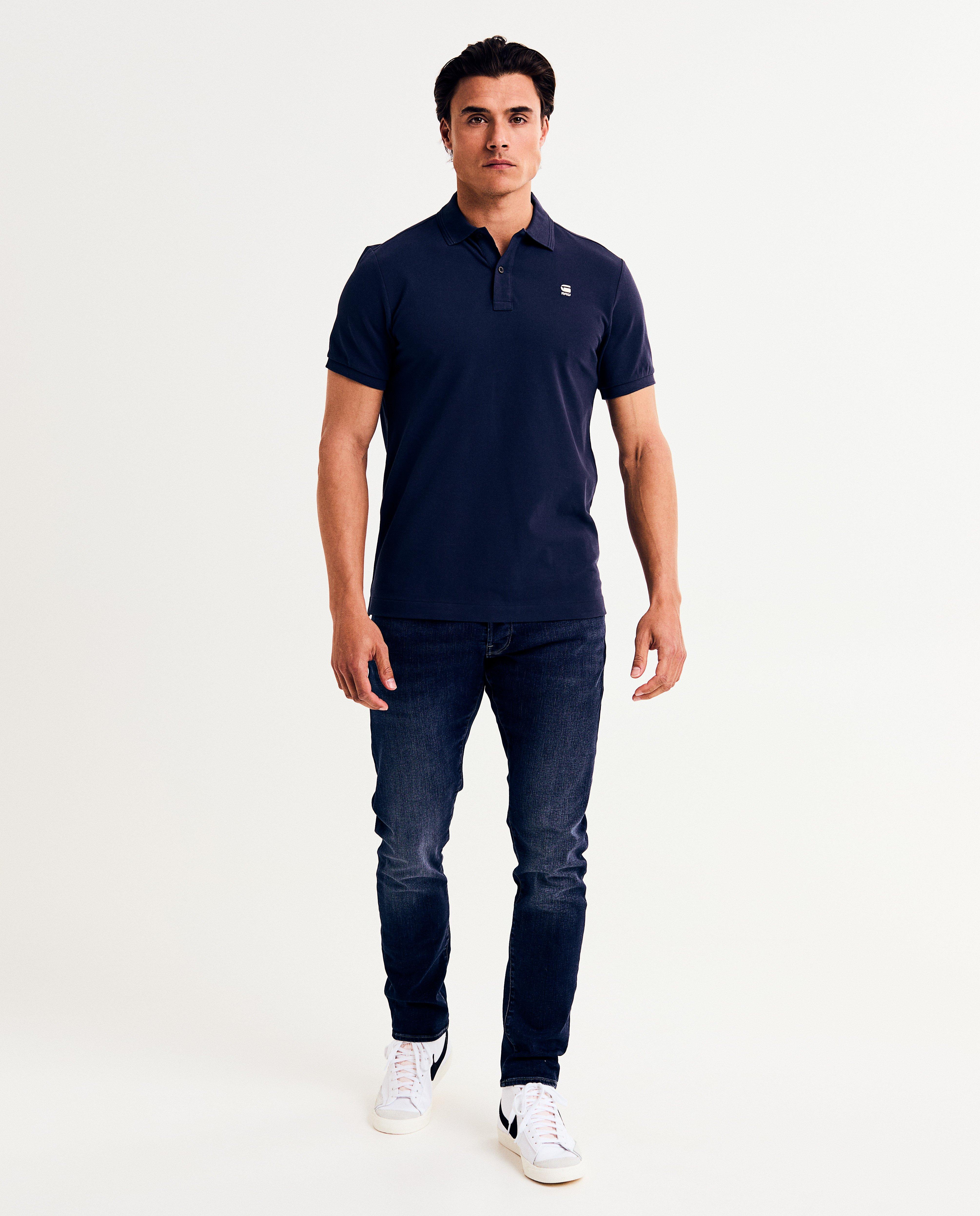 Tricou polo albastru închis G-star, albastru închis