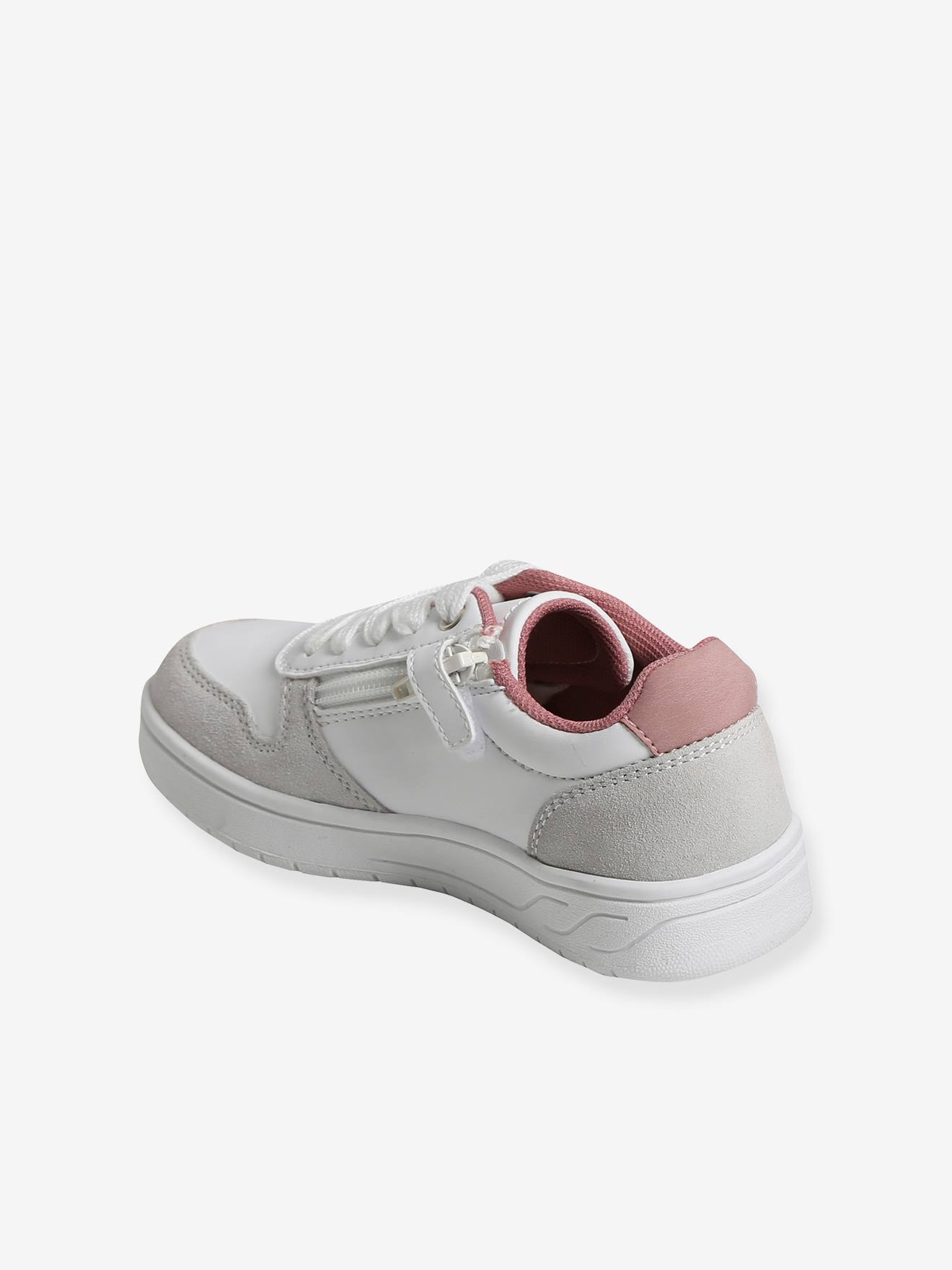 Vertbaudet Mädchen Sneakers mit Reißverschluss - weiß