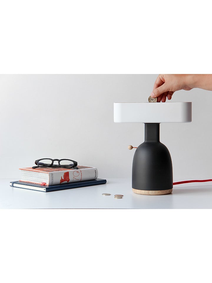 Designnest LED-Tischleuchte ''Dina Coin Lamp'' in Schwarz - (B)23 x (H)27 x (T)12 cm günstig kaufen onesize