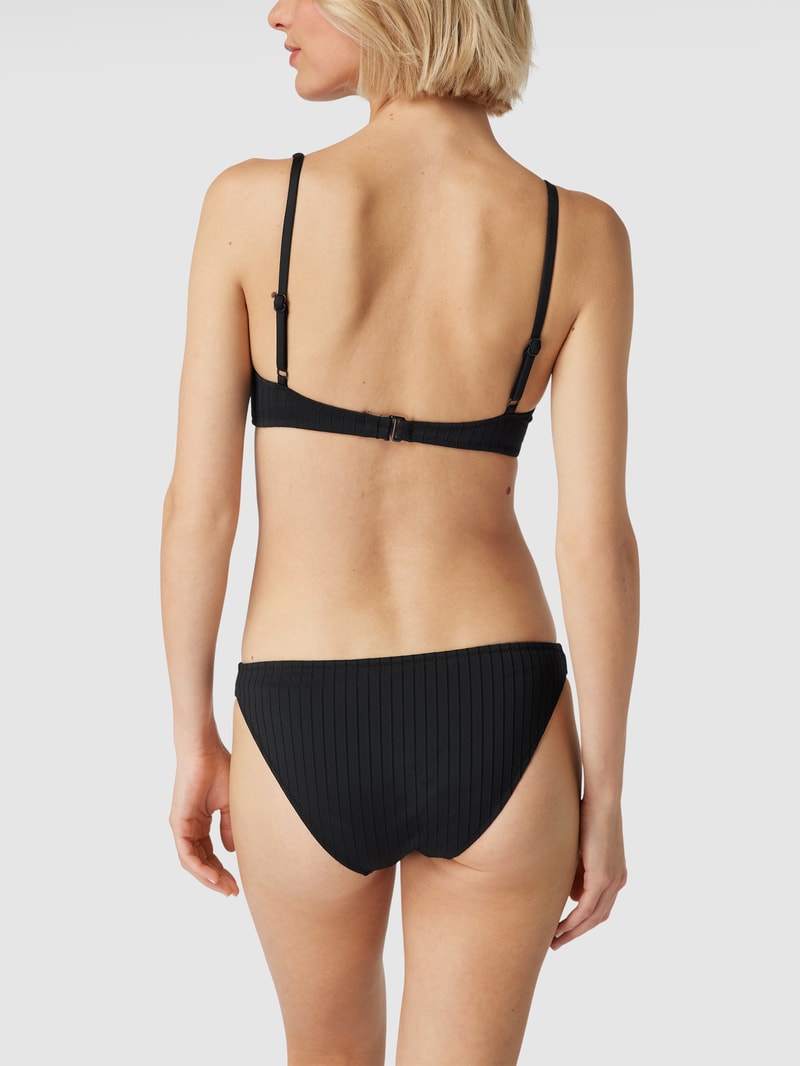 Bikini-Oberteil mit Strukturmuster Modell 'Shiny' in schwarz