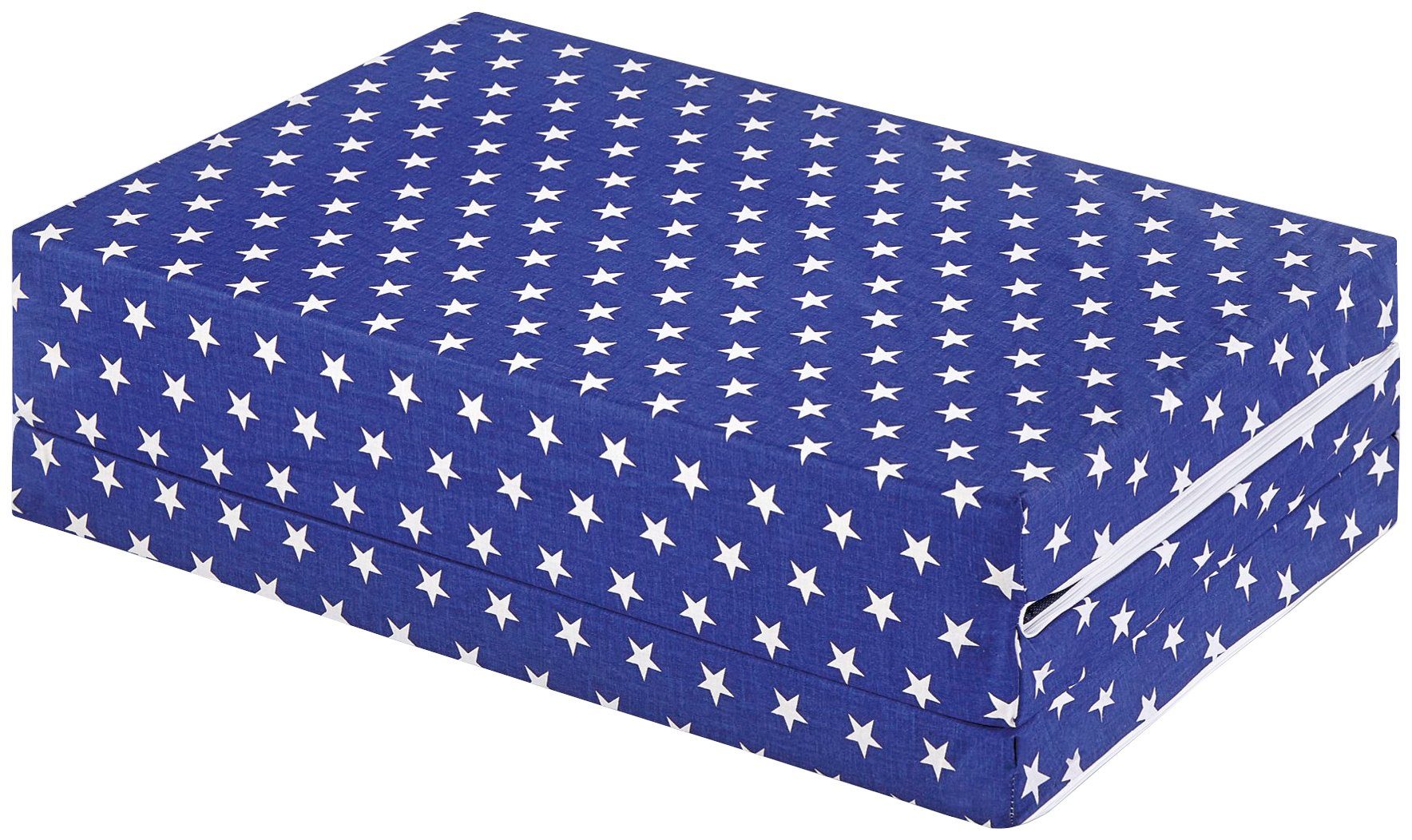 Klappmatratze Kinder-Reisematratze STAR blau, Bambini, 6 cm hoch, Qualitätsschaumstoff