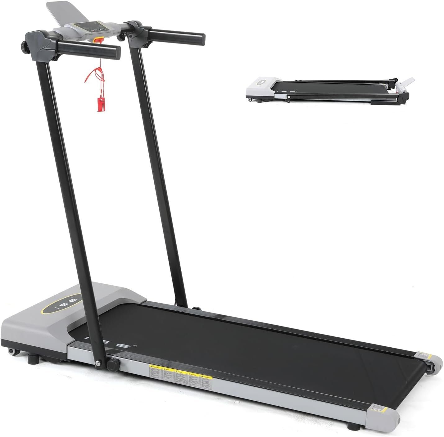 ISE Laufband (Laufband für zuhause klappbar, Laufband mit 15 Trainingsprogrammen), leisen Motor& Tablet Halterung, klappbares Laufband, SY-T2715