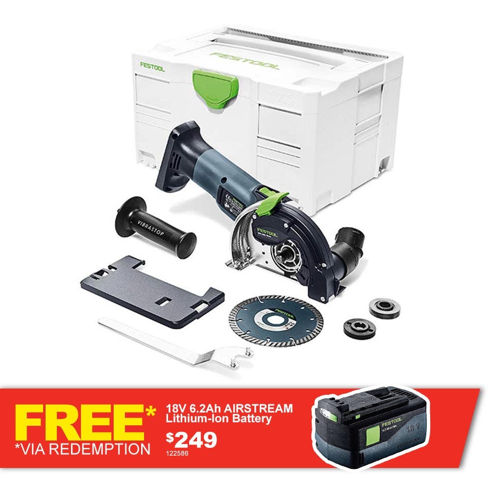 Esmerilhadeira angular sem escova FESTOOL 18V 125mm (código da peça: 576829)
