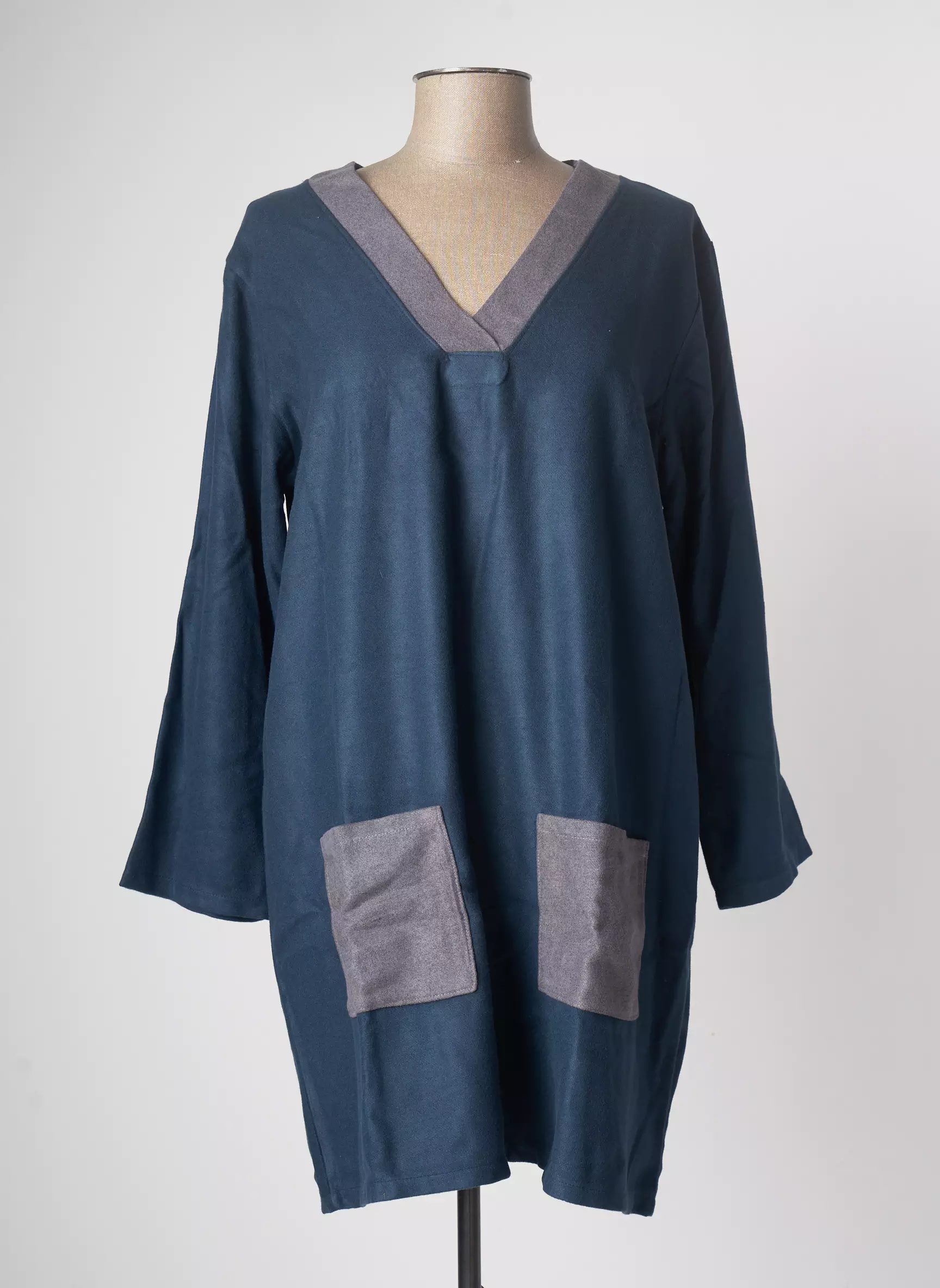Tendance Unique Robes Courtes Femme couleur bleu