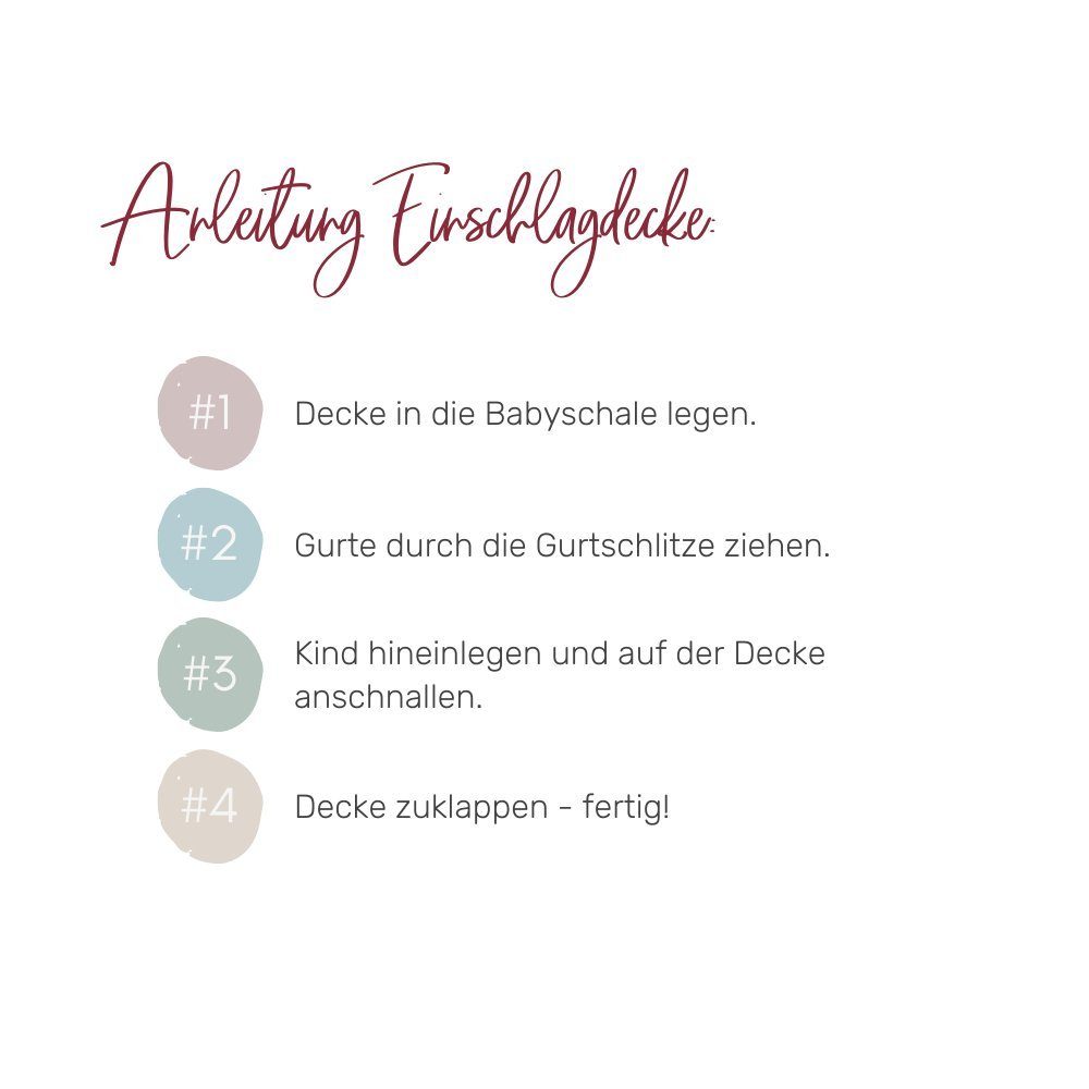 Einschlagdecke Fußsack für die Babyschale Babyschalenfußsack Winter, HOBEA-Germany, für 3 Punkt Babyschale geeignet