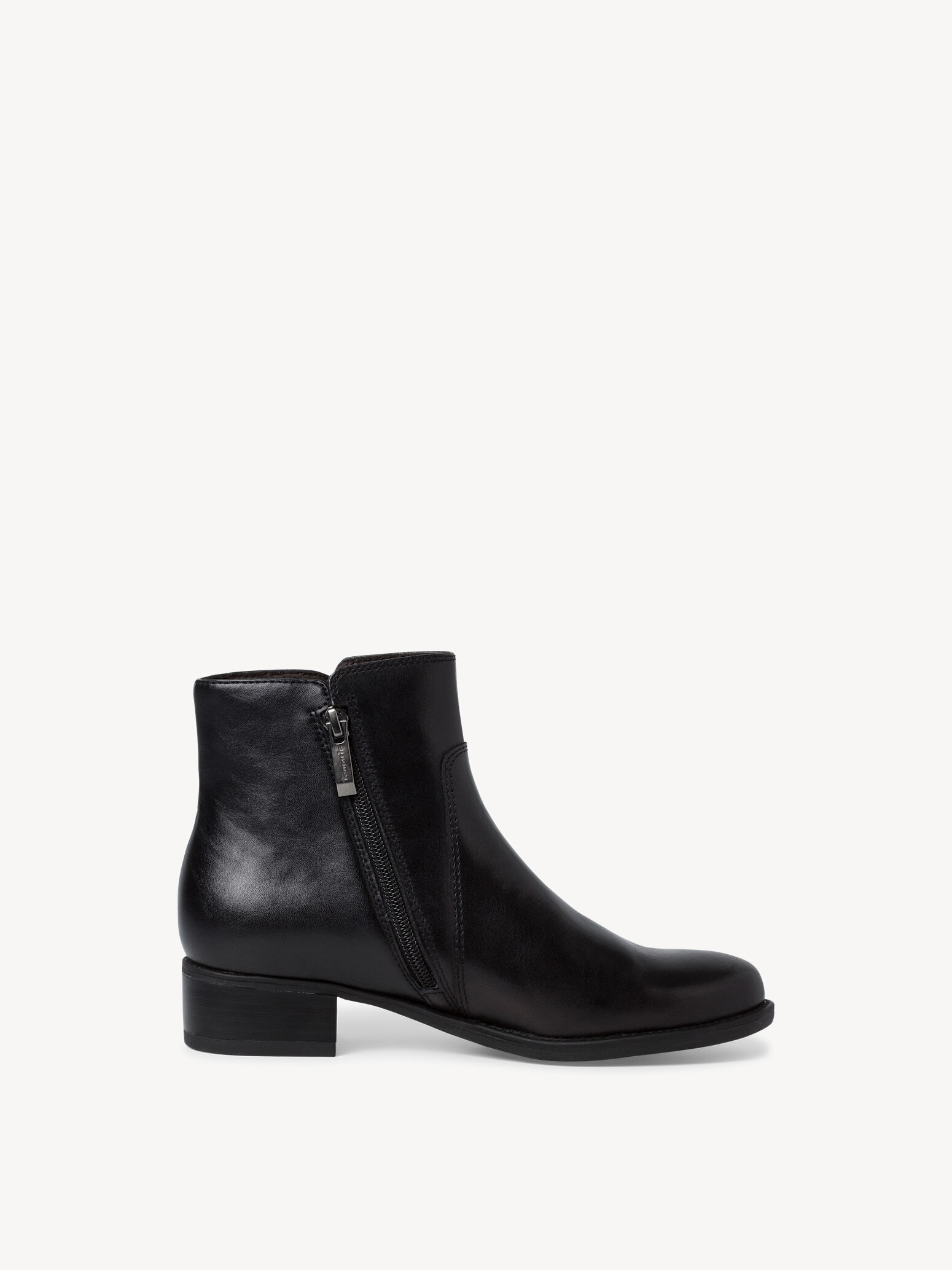 Bottine en cuir - noir