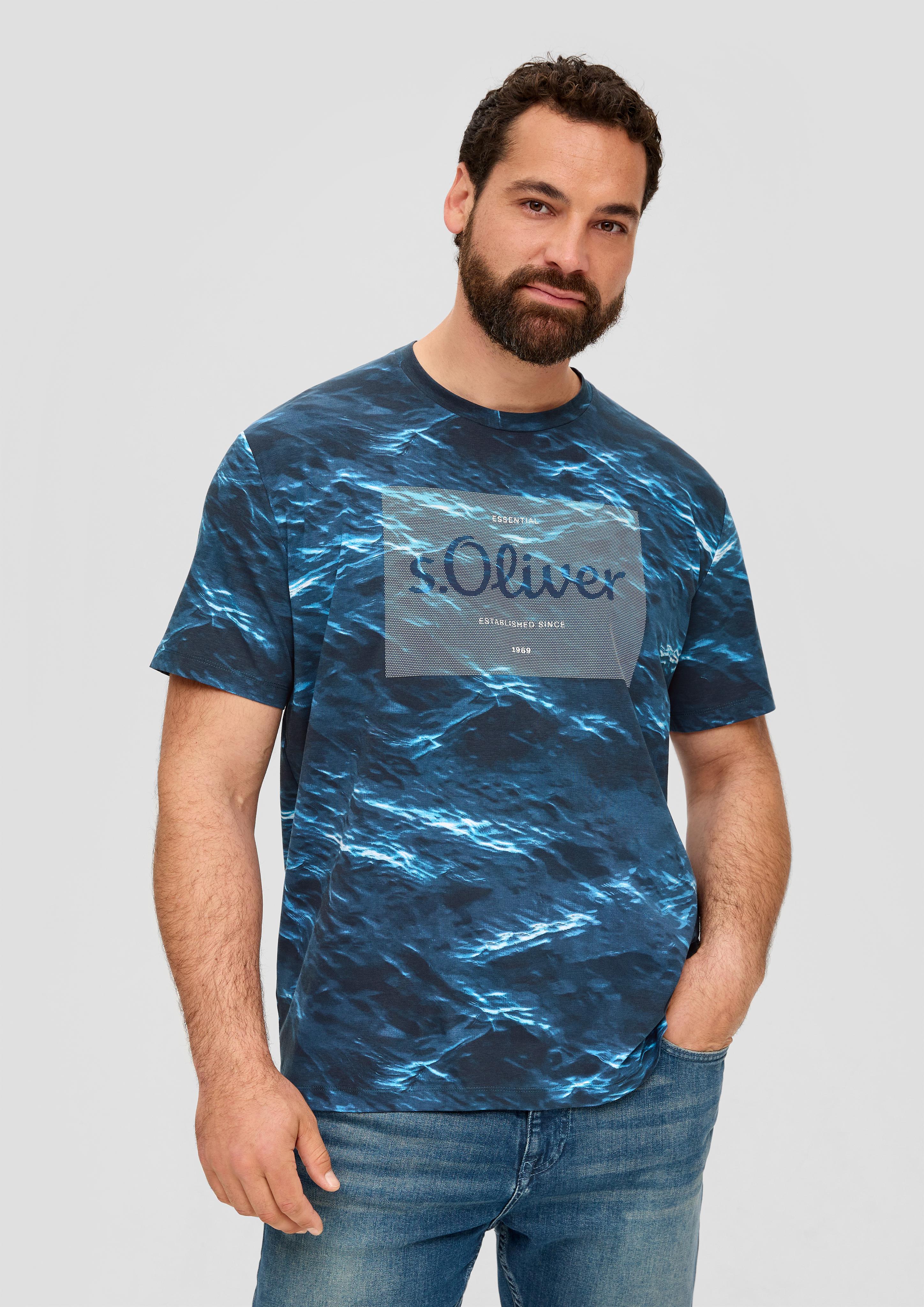 Print-Shirt aus Baumwollstretch  2139649-69F1