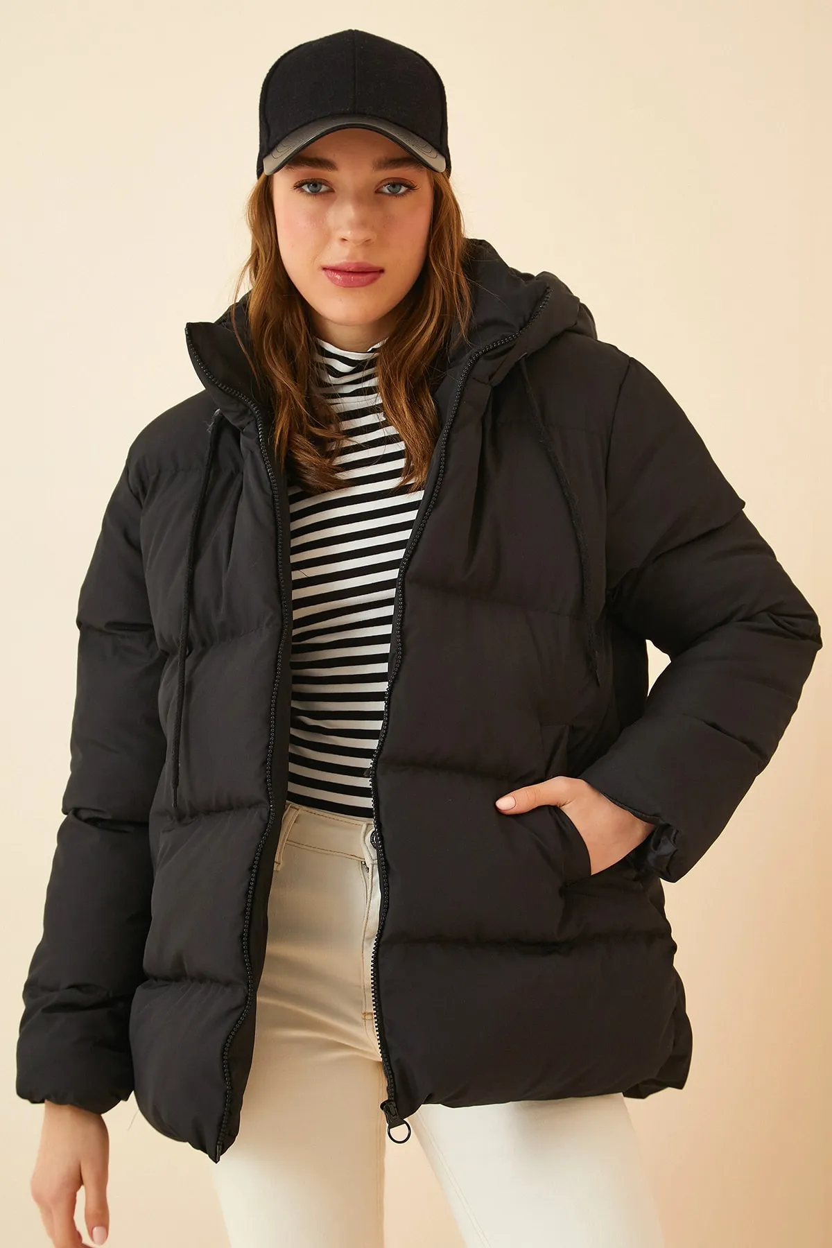 Happiness İstanbul  Winterjacke - Schwarz - Puffer