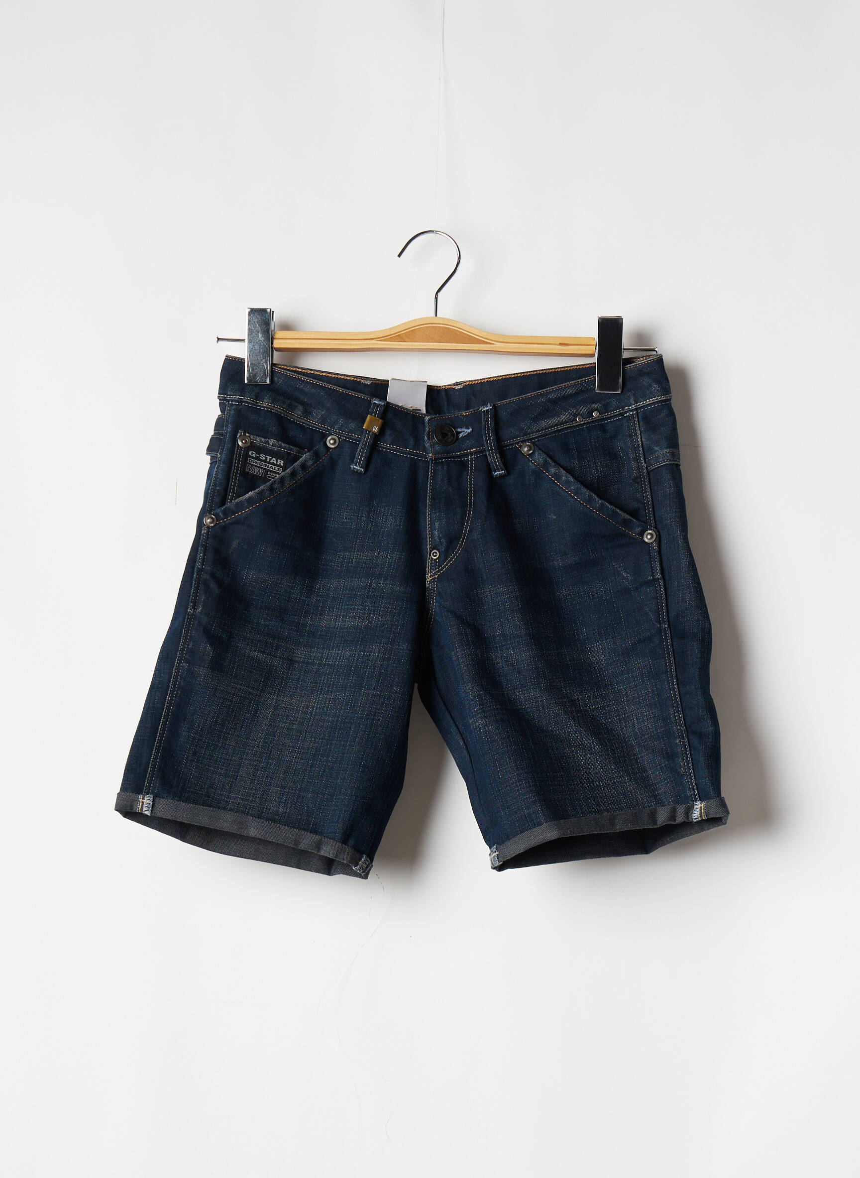 G Star Bermudas Femme couleur bleu