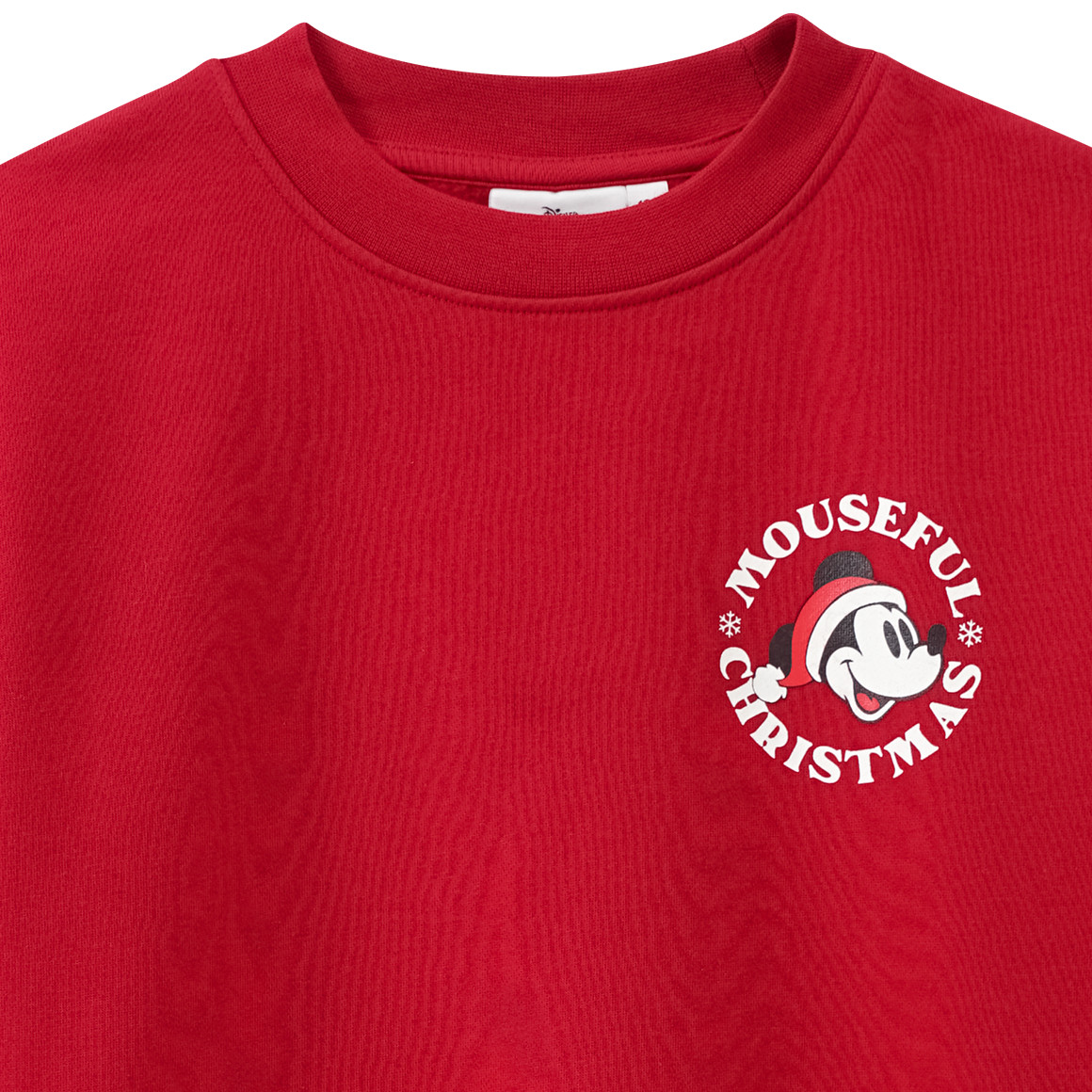 Micky Maus Weihnachtssweatshirt mit Print dunkelrot