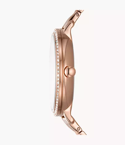Fossil Uhr Jacqueline Multifunktionswerk Sonne Mond Edelstahl roségoldfarben