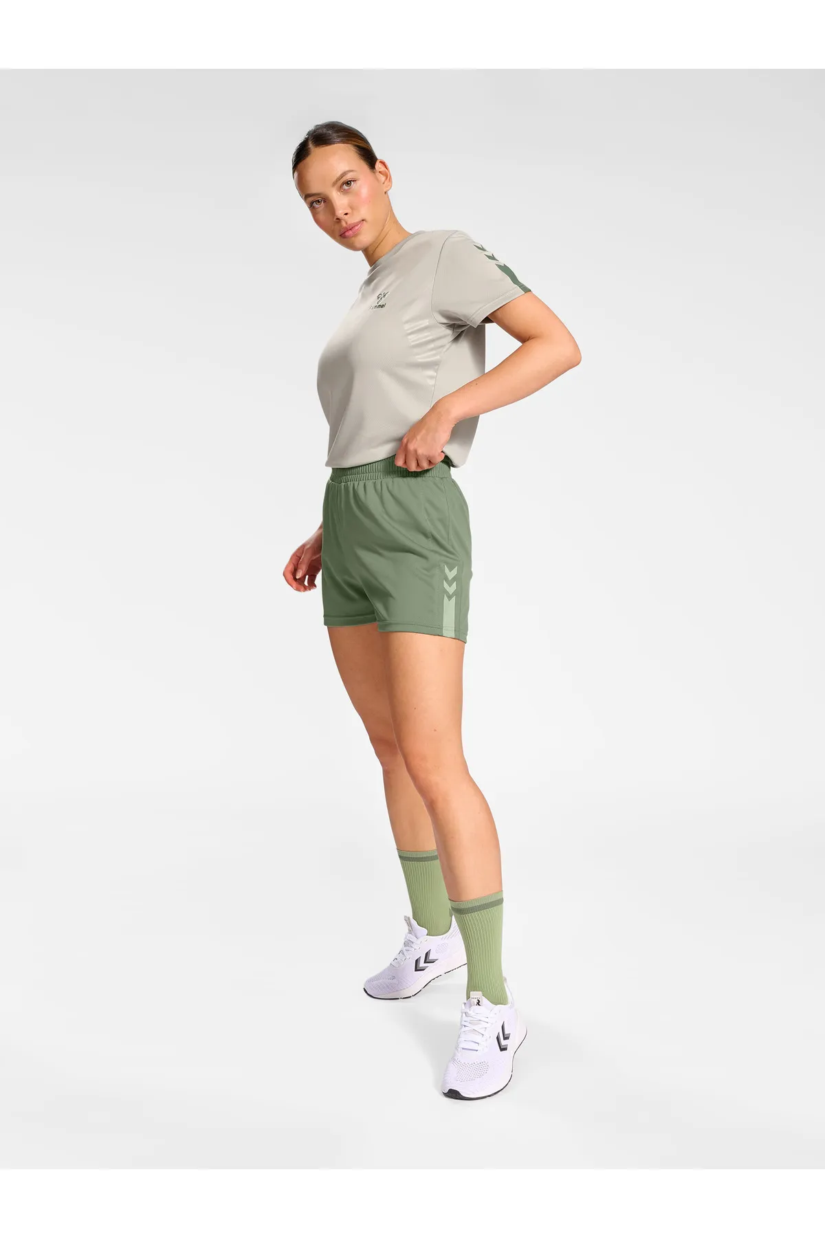 hummel  Kurze Sporthose - Grün - Mittlerer Bund