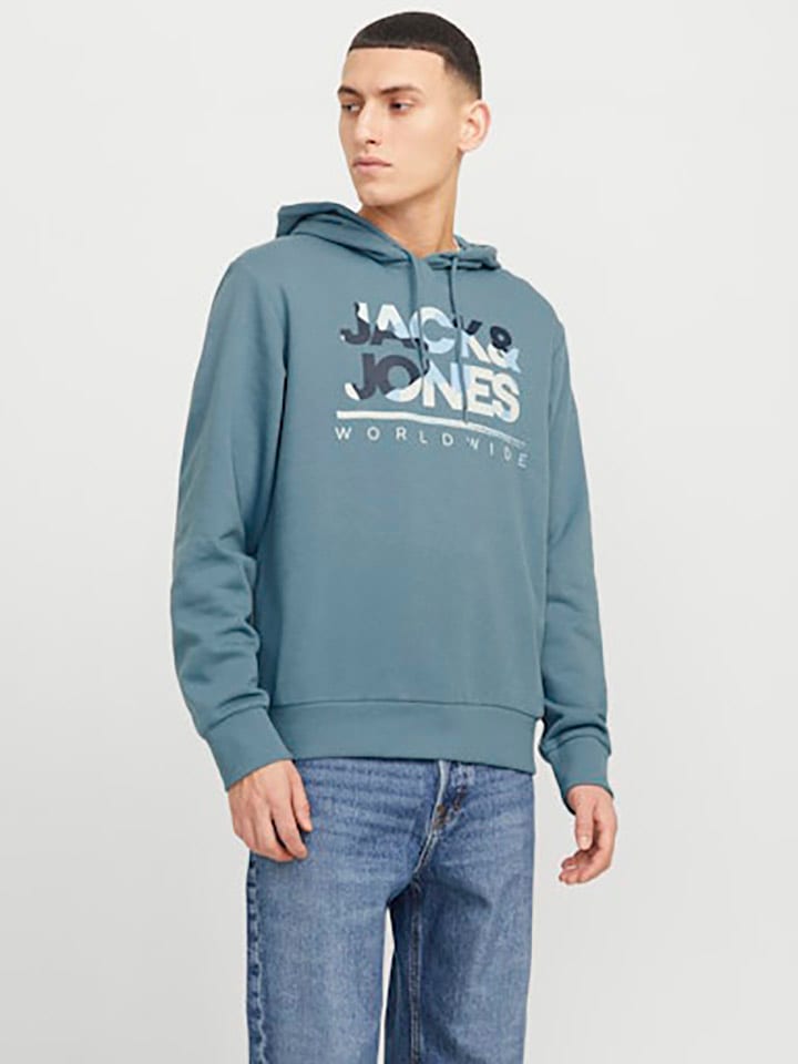 Jack & Jones Hoodie in Blau günstig kaufen