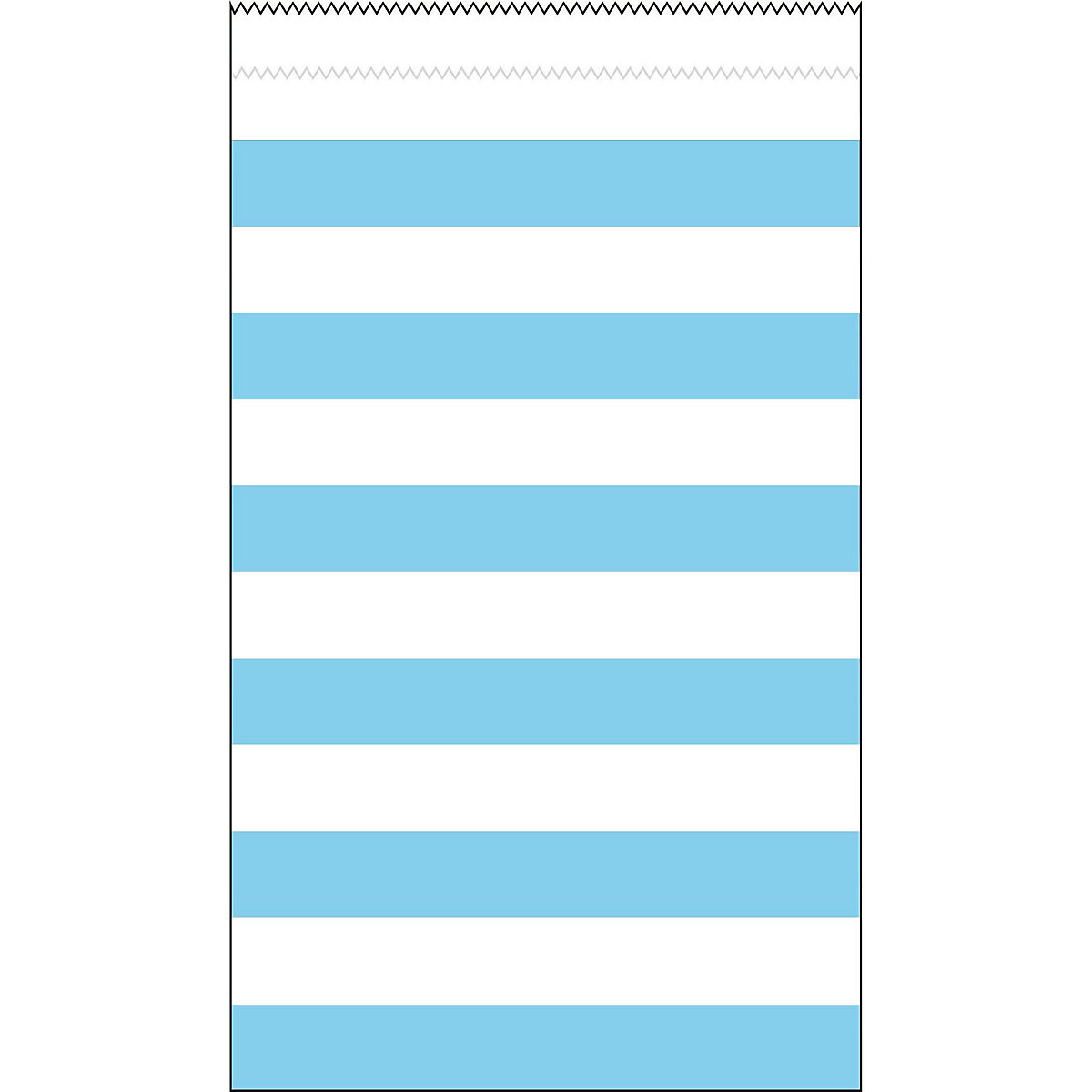 Geschenktüte Mitgebseltüte Streifen Hellblau, Papier, 11 x 19 cm, 15 Stück