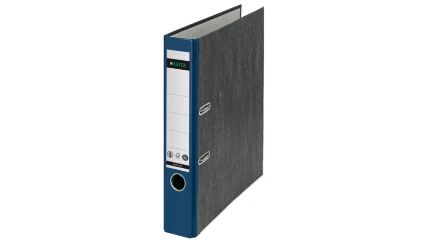 LEITZ Ordner Wolkenmarmor A4 blau, schmal
