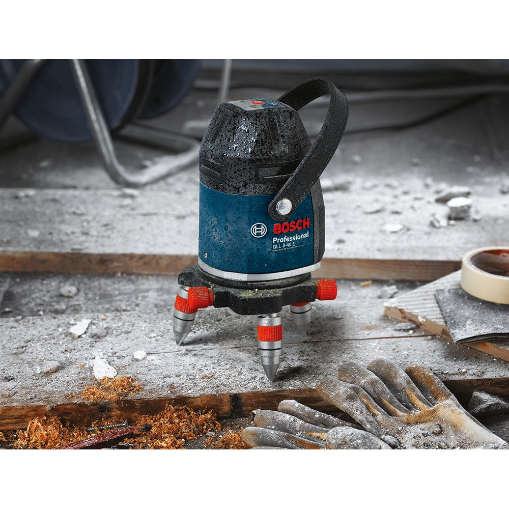 Medidor multilinhas a laser de feixe vermelho BOSCH GLL8-40E com receptor