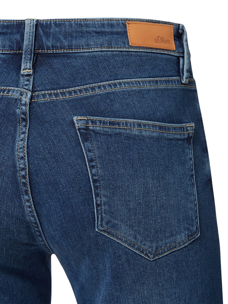 Slim Fit Jeans mit Stretch-Anteil Modell 'Betsy' in blau