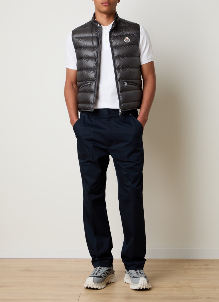 Gilet trapuntato Moncler Gui con imbottitura in piuma e logo