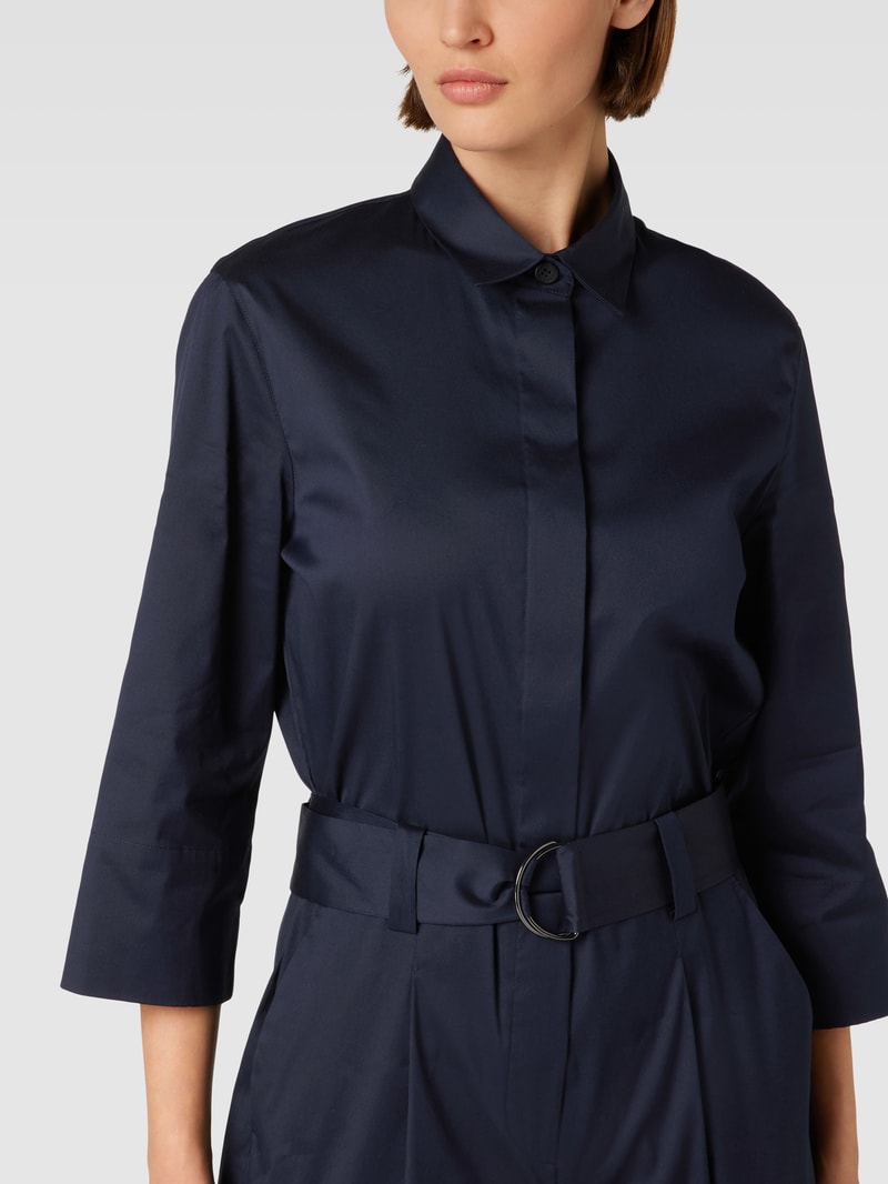 Jumpsuit mit Bindegürtel in marineblau