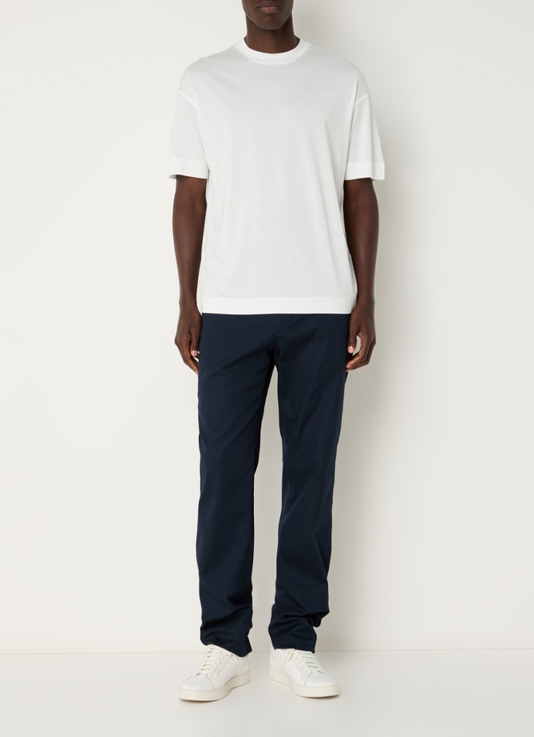 Tricou cu guler rotund din amestec de lyocell Emporio Armani