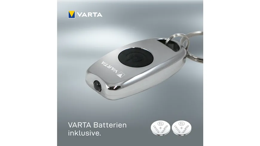 VARTA Metal Key Chain Light mit Batterien 2CR2016 Blister