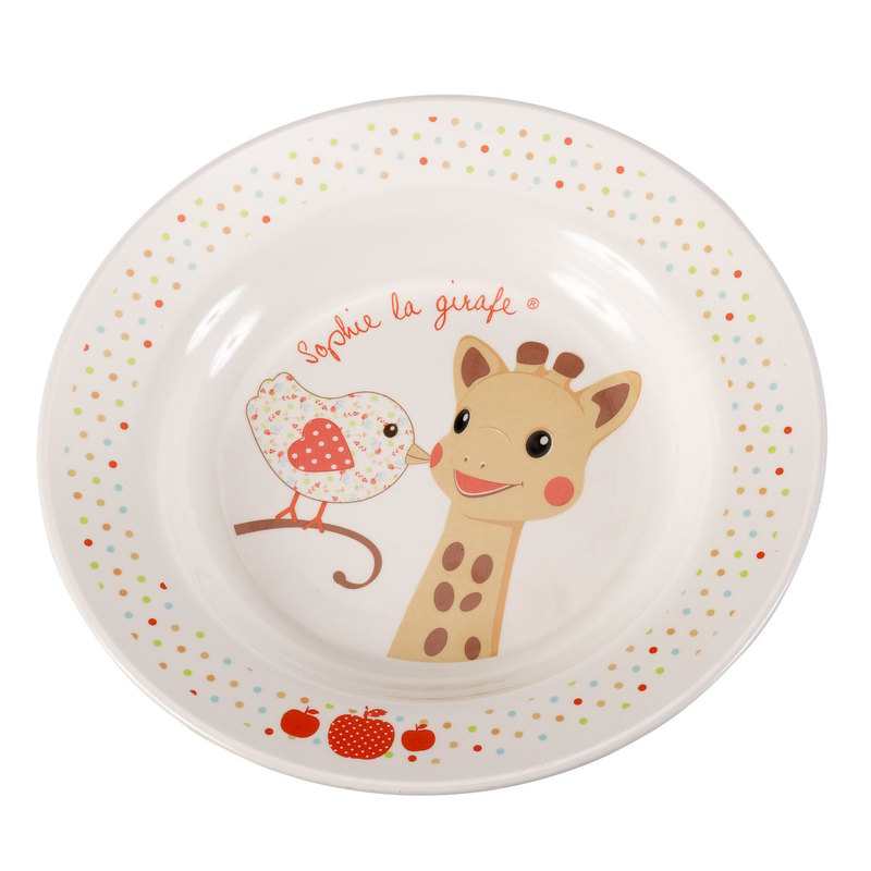 Coffret repas mélamine Sophie la girafe rose
