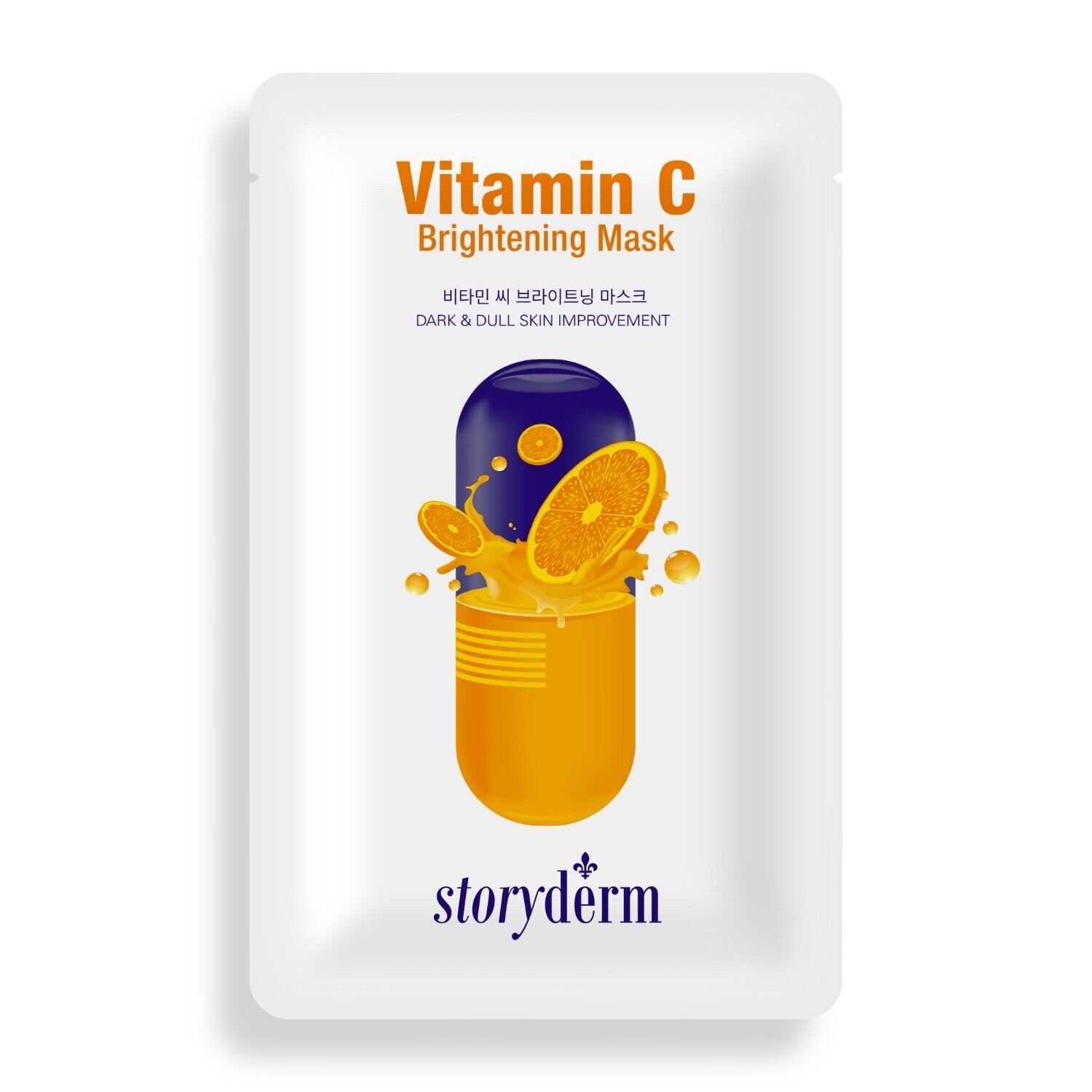 Storyderm Gesichtsmaske NEUHEIT aus Korea Premium Gesichtsmaske Storyderm Pflege Tuchmaske Vitamin C, 1-tlg.