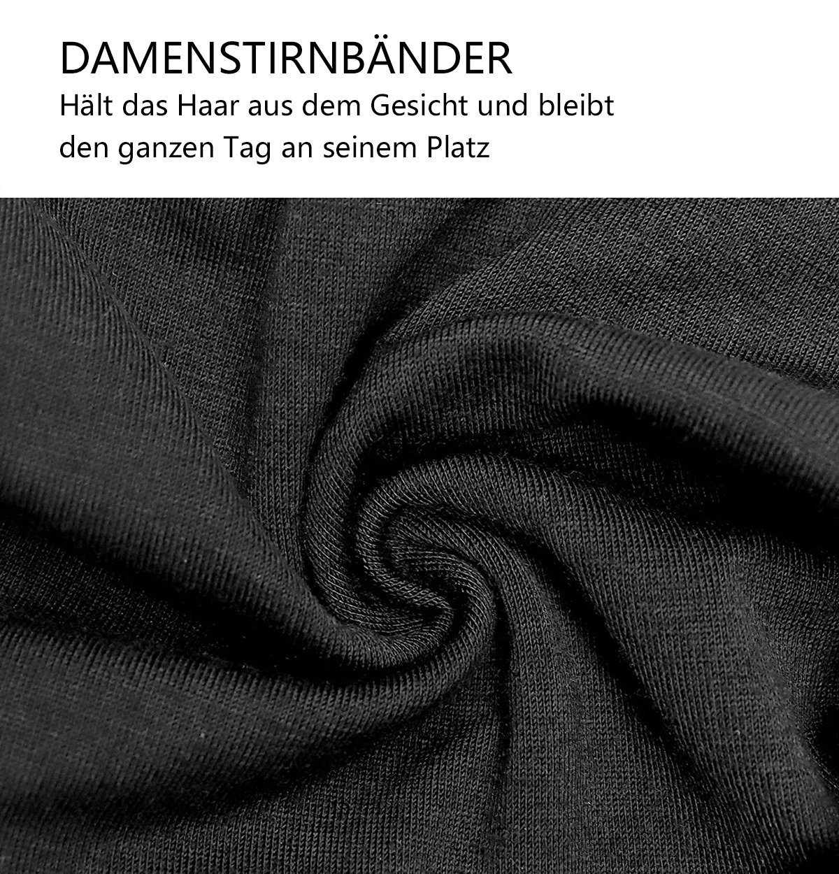 BOTC Stirnband Damen Boho Stirnbänder Kopfband elastisch weich (6-teiliges Set, Sport Yoga Haarbändern) Haarband, Damenhaarbänder – 23*10CM, 6 Farbmischungen