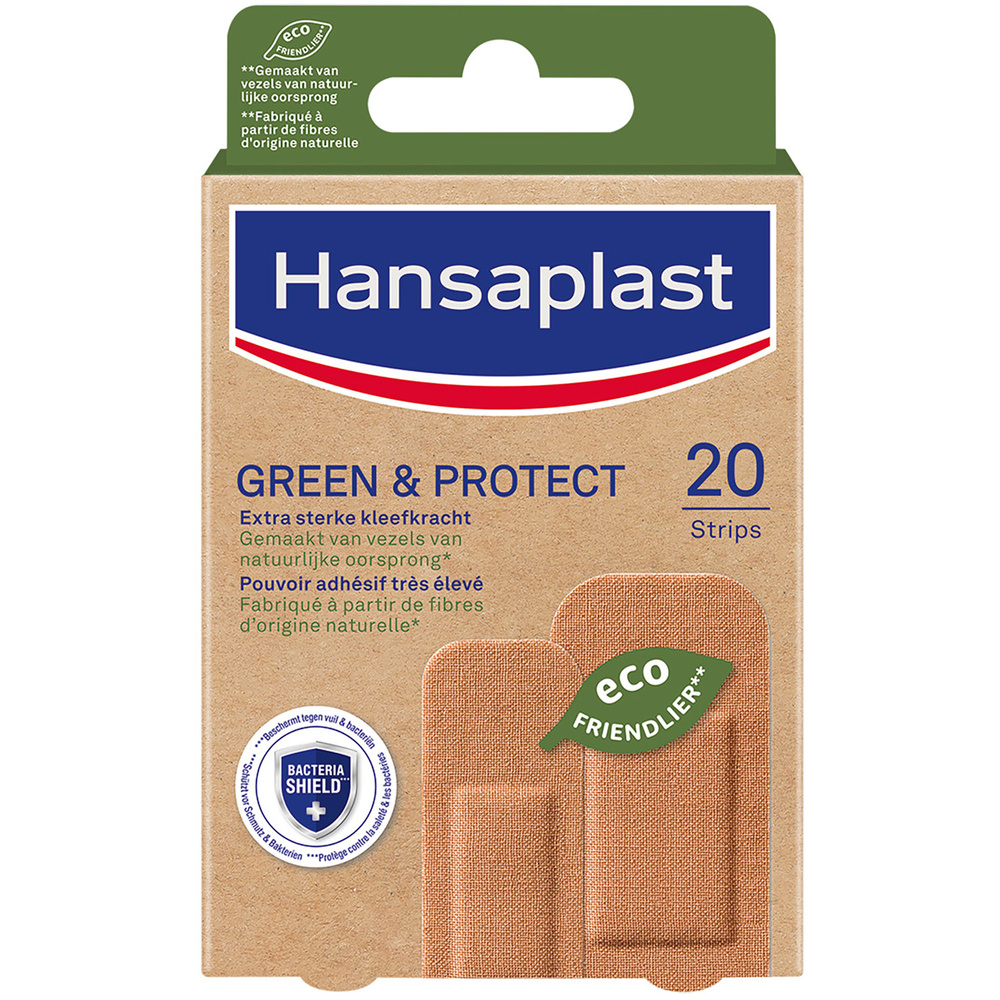 hansaplast GREEN&PROTECT -  20 pansements 2 formats Bandage, pansement, sparadrap