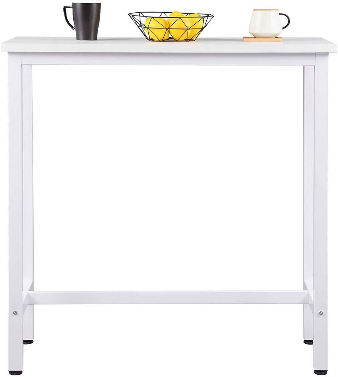 Woltu Bartisch, Bartisch aus Metall, Tischplatte aus MDF, 100x40cm