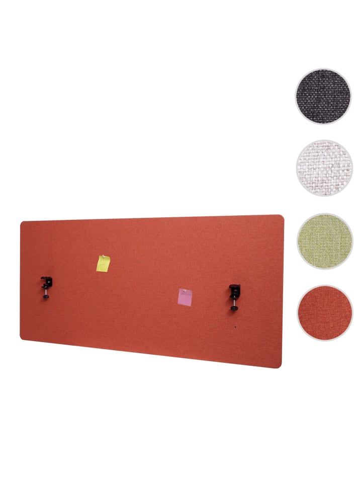 MCW Akustik-Tischtrennwand G75, 60x140cm braun günstig kaufen onesize